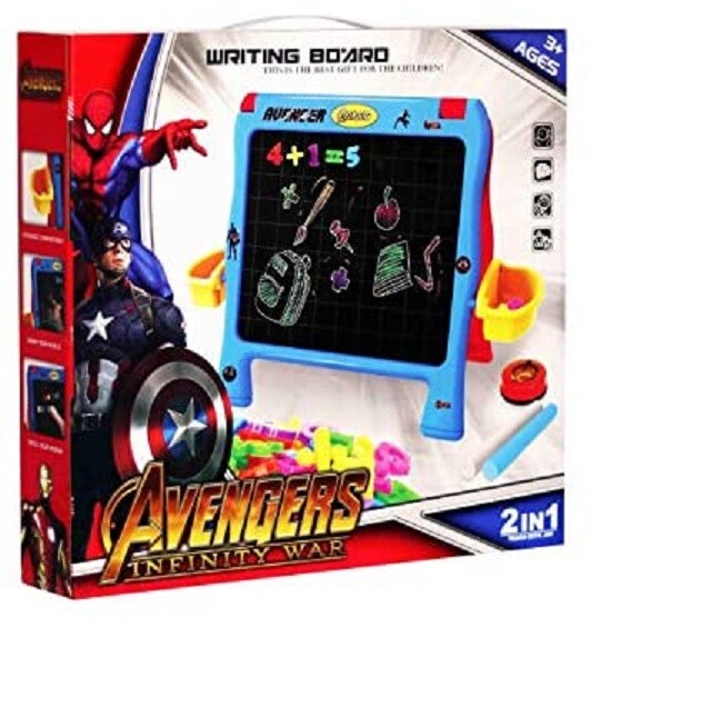 Avengers Infinity War 2 in 1 Kids Writing Black Board White Board Toys