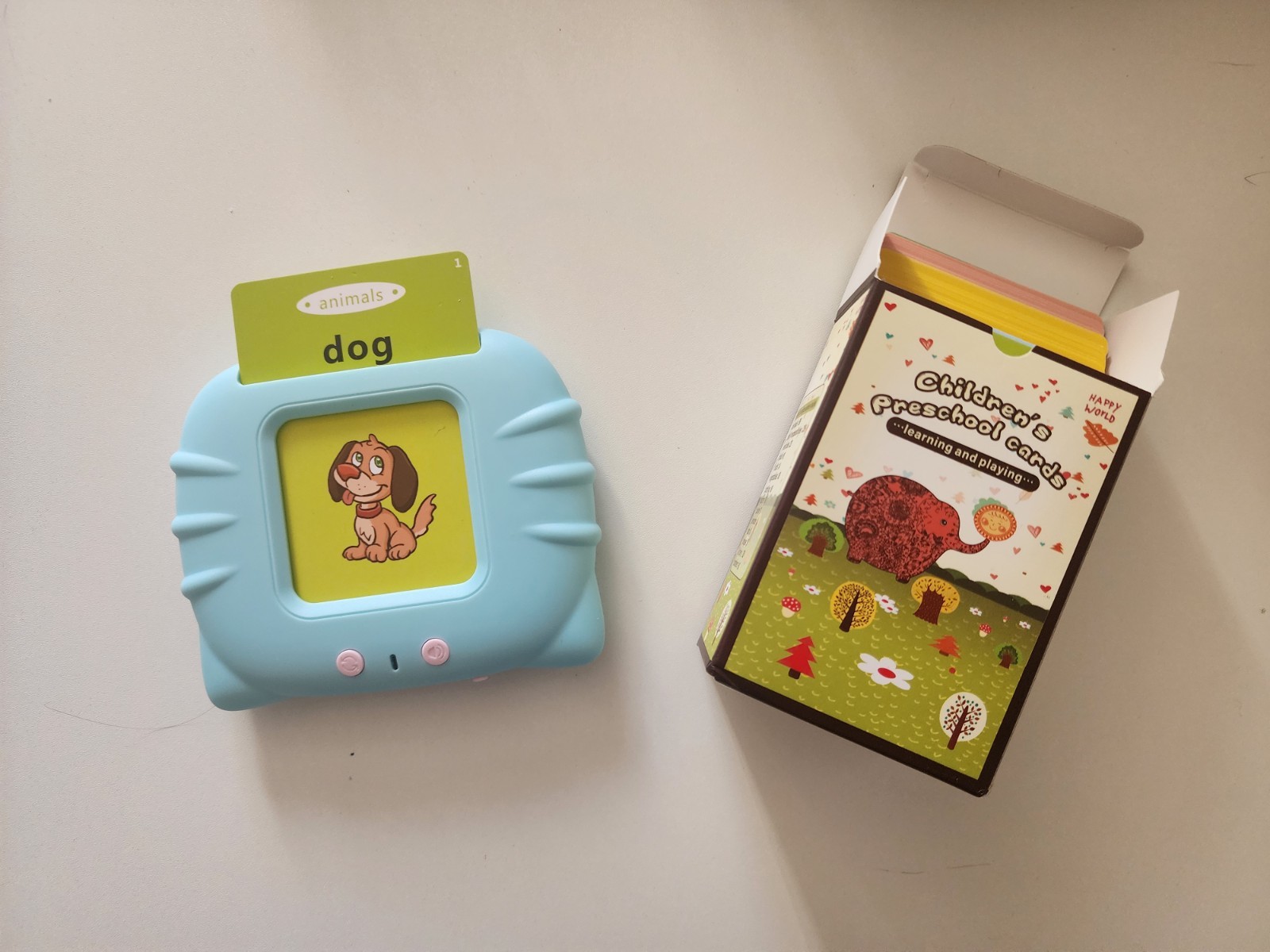 Aullsaty Childrens Educational Preschool Cards and Card Reader