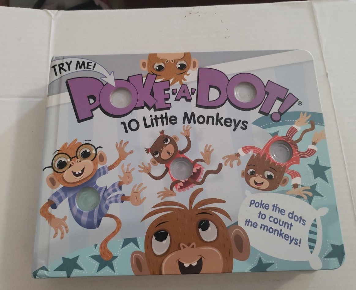 Melissa & Doug Activity Book-Poke-A-Dot: 10 Little Monkeys (Ages 3+)