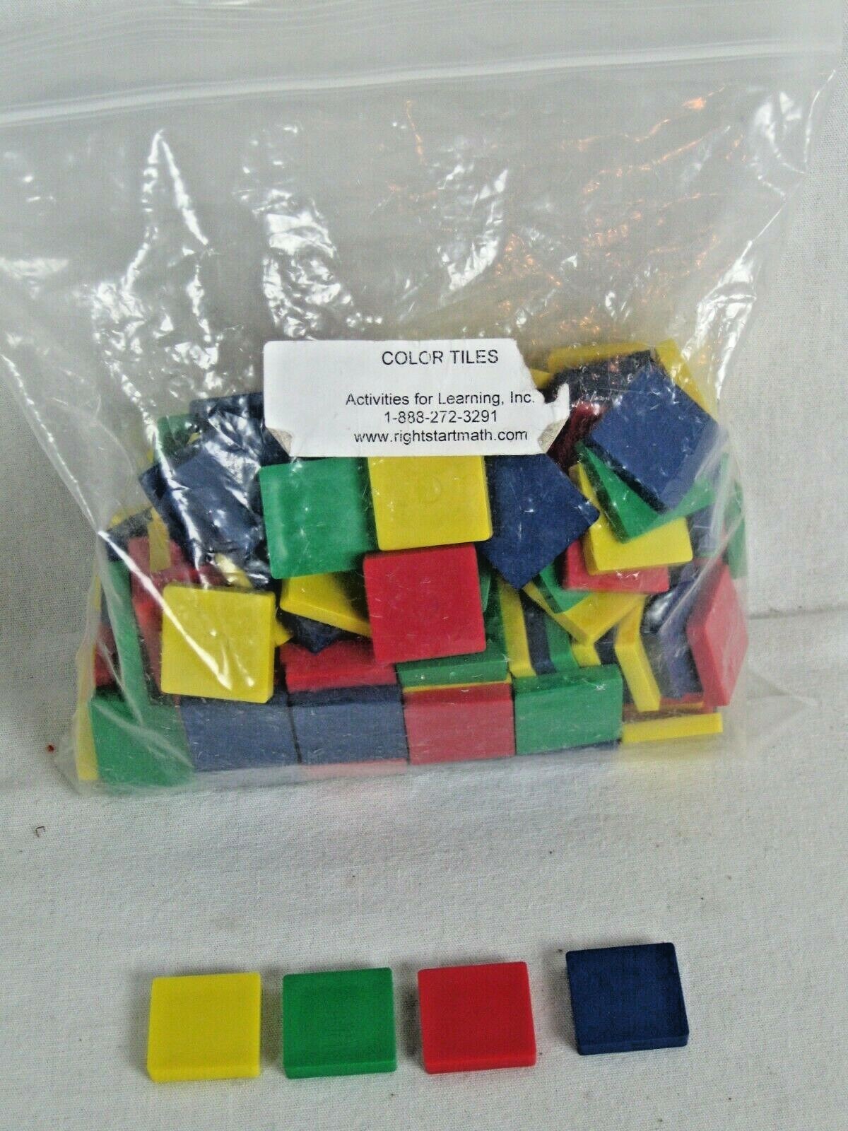 Toy Wooden Tile Blocks 1.5lb Multi-Colors Creativity Activities for learning