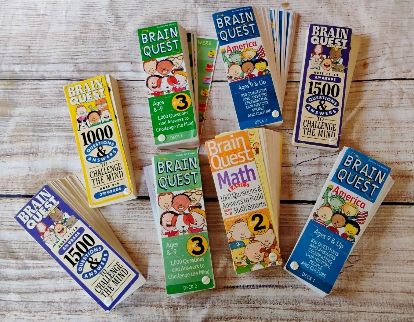 Brain Quest Lot, Flash Cards Educational Grades 2, 3 6.