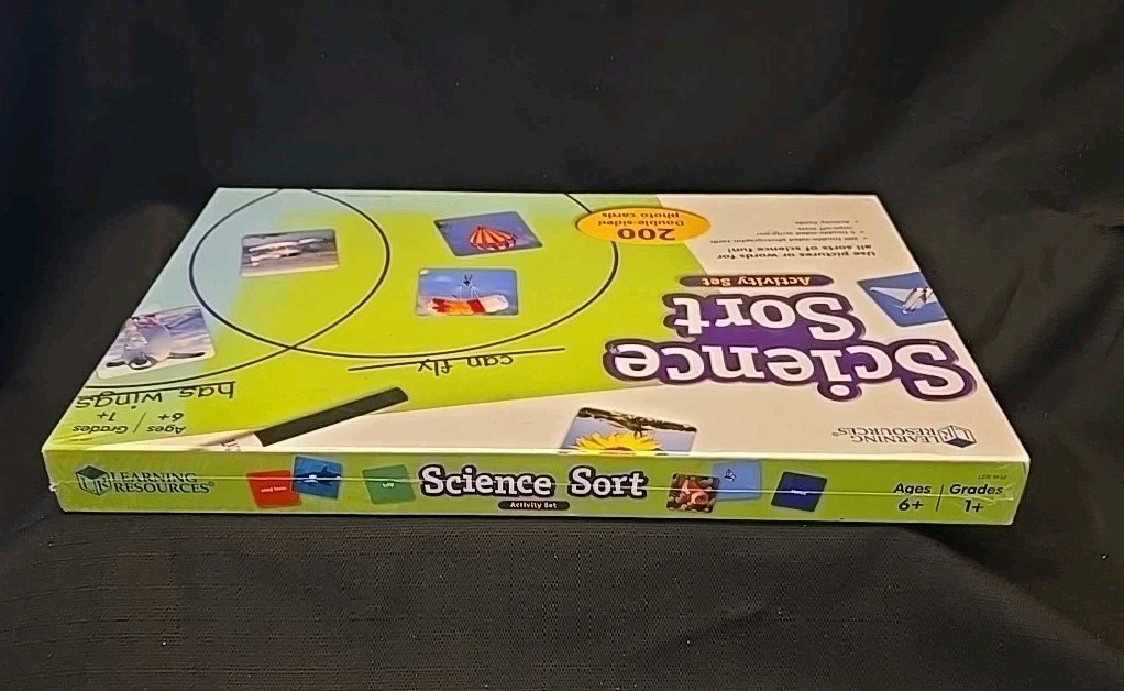 New Science Sort Activity Set 200 Double-sided Photo Cards, 5 Mats(wipe~off)