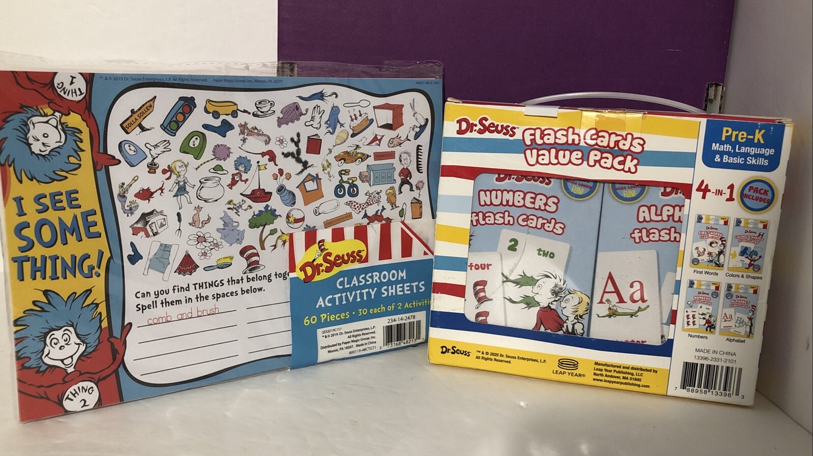 Dr Seuss Flash Cards And Activity Sheets Value Pack Basic Skills New