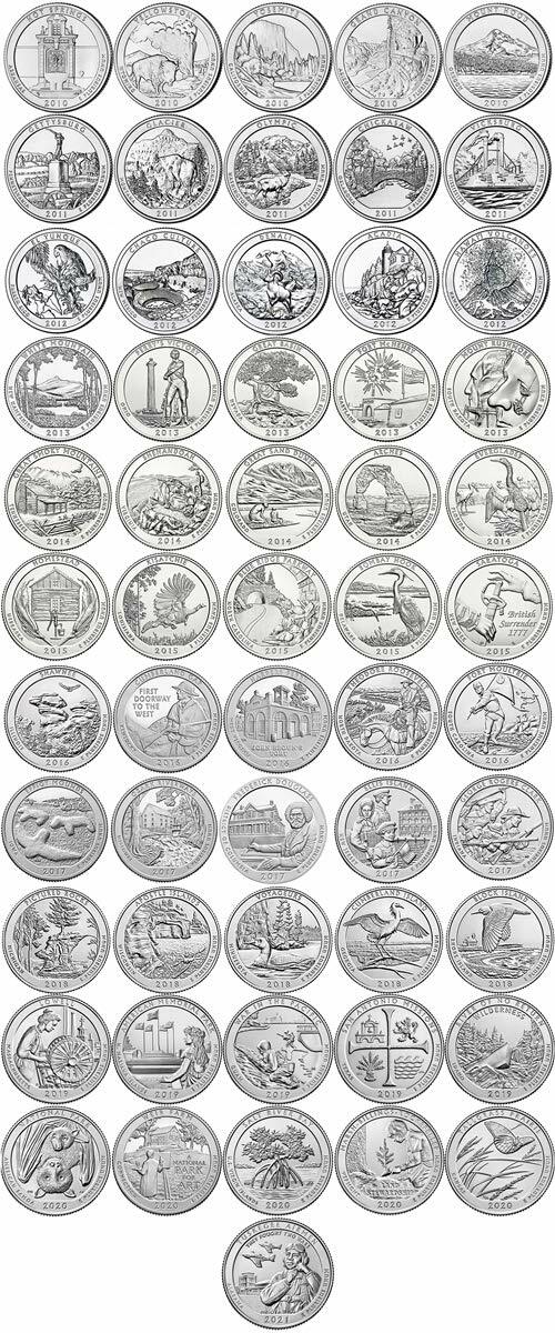 2010 – 2021 National Park Quarter ATB America Beautiful – Philadelphia or Denver