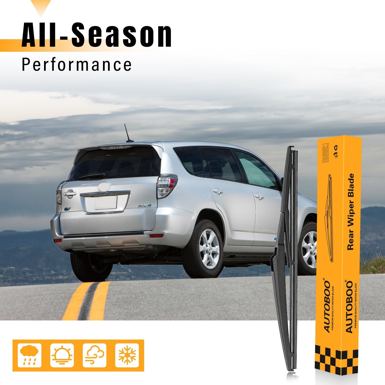 AUTOBOO 12 Inch Rear Wiper Blade Replacement for Toyota Rav4 2001-2023 Highla…
