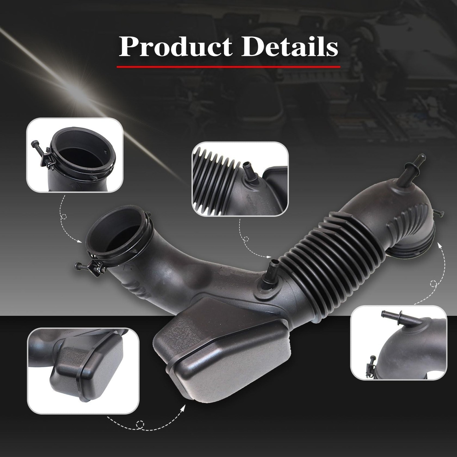 FZJDSD Air Cleaner Intake Tube Hose Compatible with Hyundai Sonata 2.4L 2011 …
