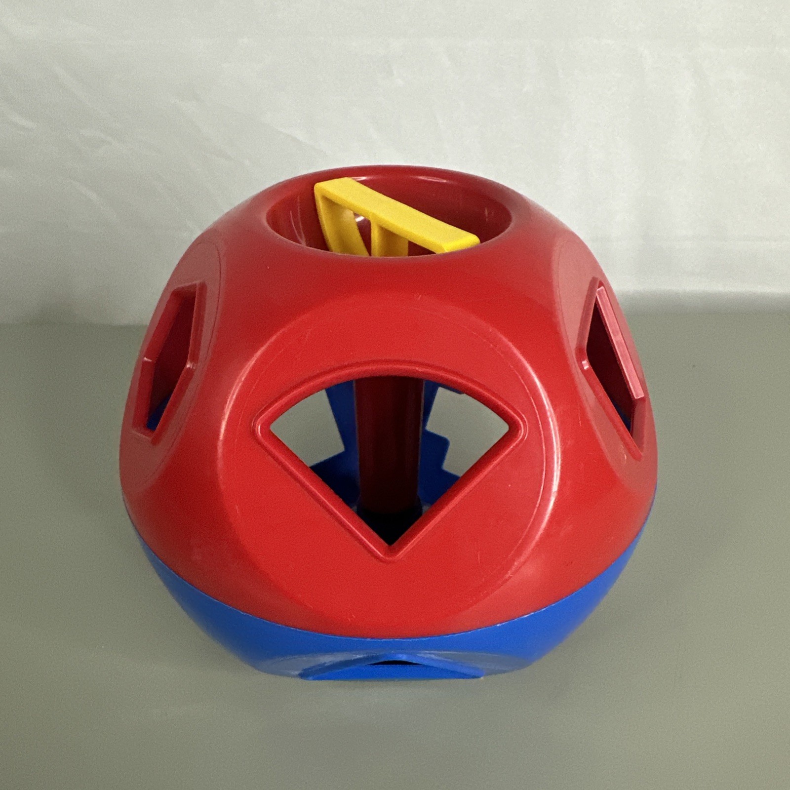 Vintage Blue Red Tupperware Shape O Ball Numbers Sorter Tupperkids Kid Toy 9 PCS