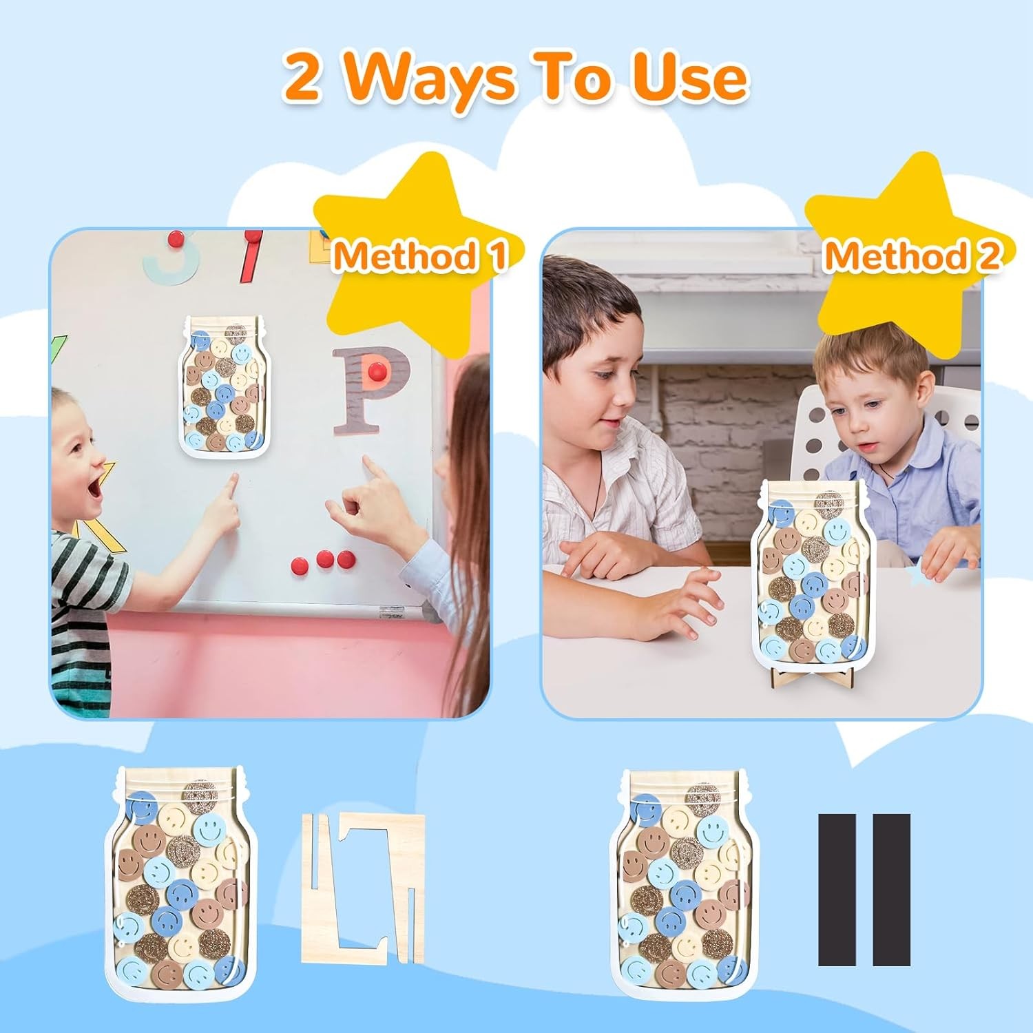 Reward Jar for Kids – Potty Training, Chores & Classroom Behavior, Magnetic Wo