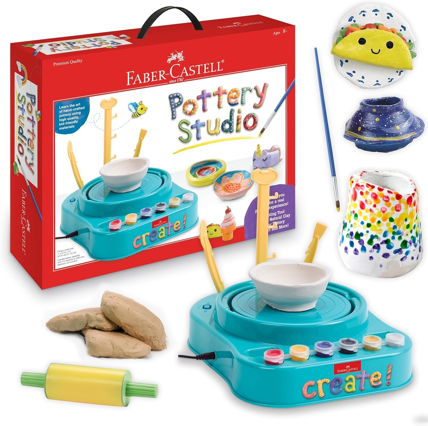 Pottery Studio: Create Your Own Pottery Designs with Kid-Friendly Pottery Whe…