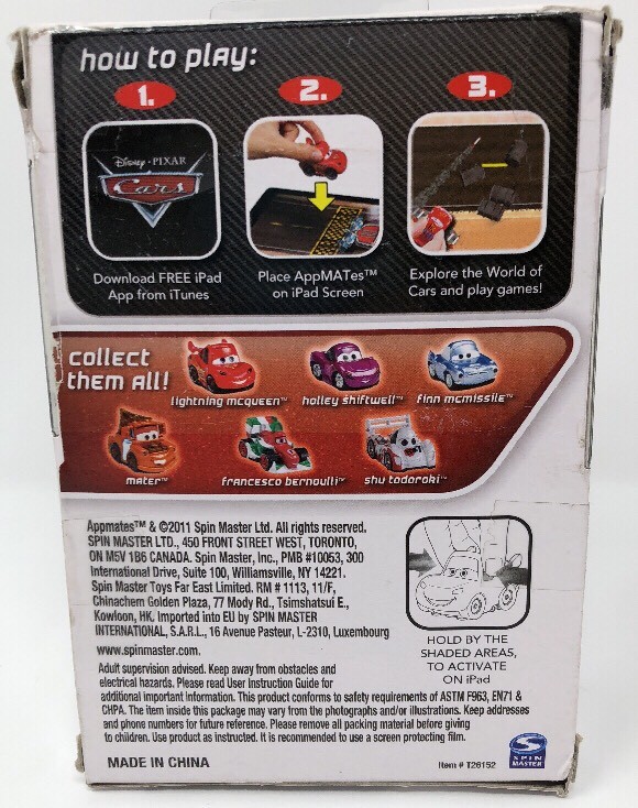 Disney Pixar Cars 2 AppMATes Single Pack Lightning McQueen iPad Compatible