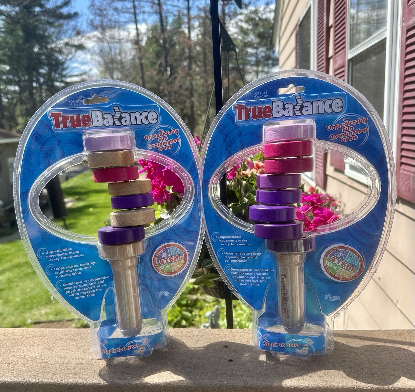 Lot Of 2 True Balance Coordination Game Balance Toy STEM Purple Pink NEW SEALED