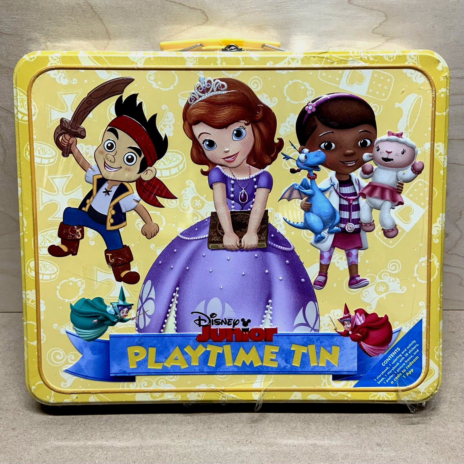 Disney Junior Playtime Tin Box Game Set NEW Still Sealed Plastic-wrap w/ Tears