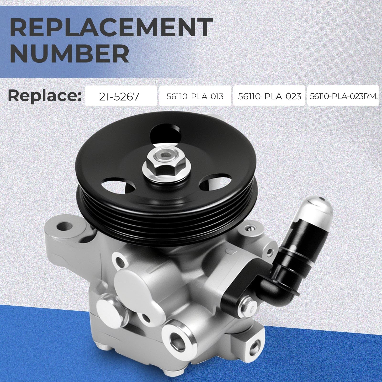 Power Steering Pump with Pulley compatible With Acura EL Honda Civic 2001-200…