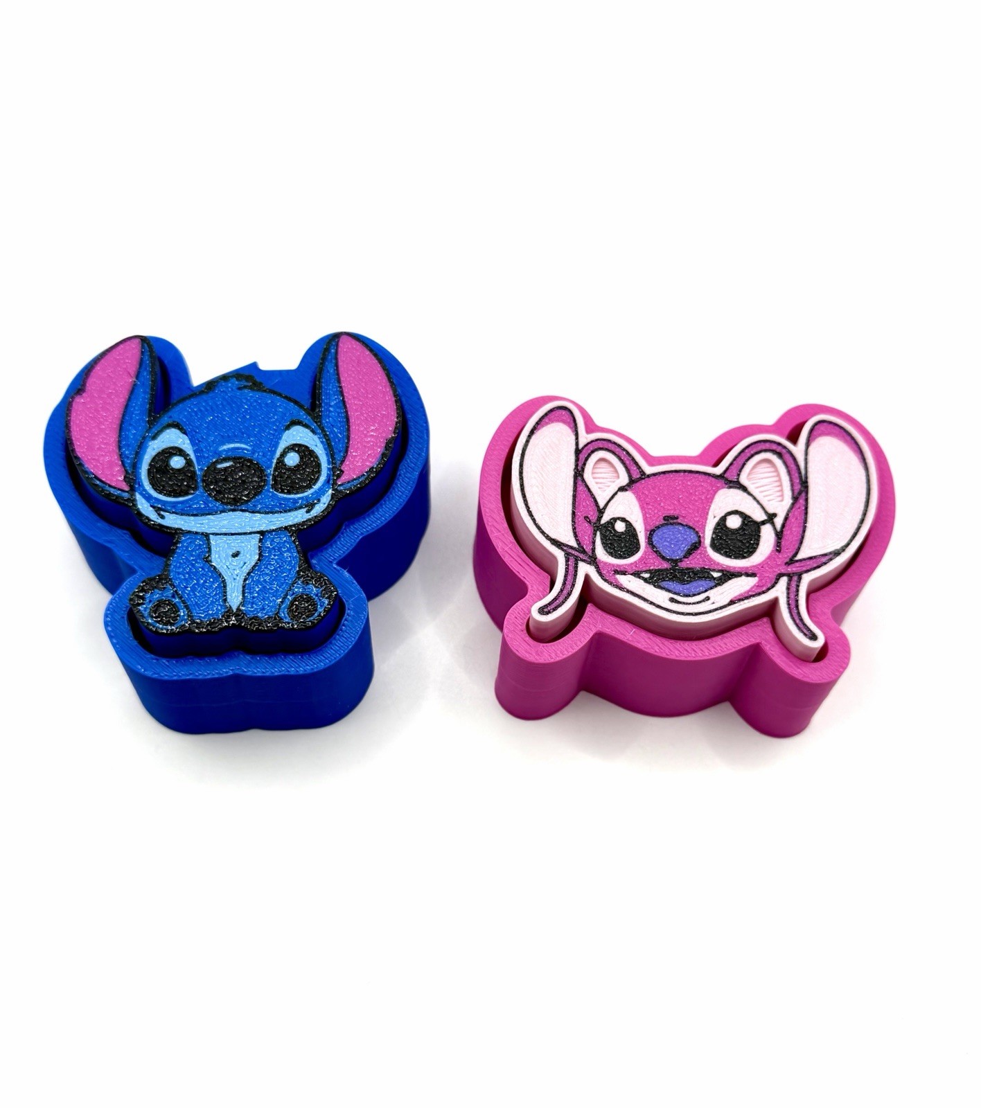 Stitch And Angel Inspired Fidget Clicker Set 3D Printed | Cute Sensory