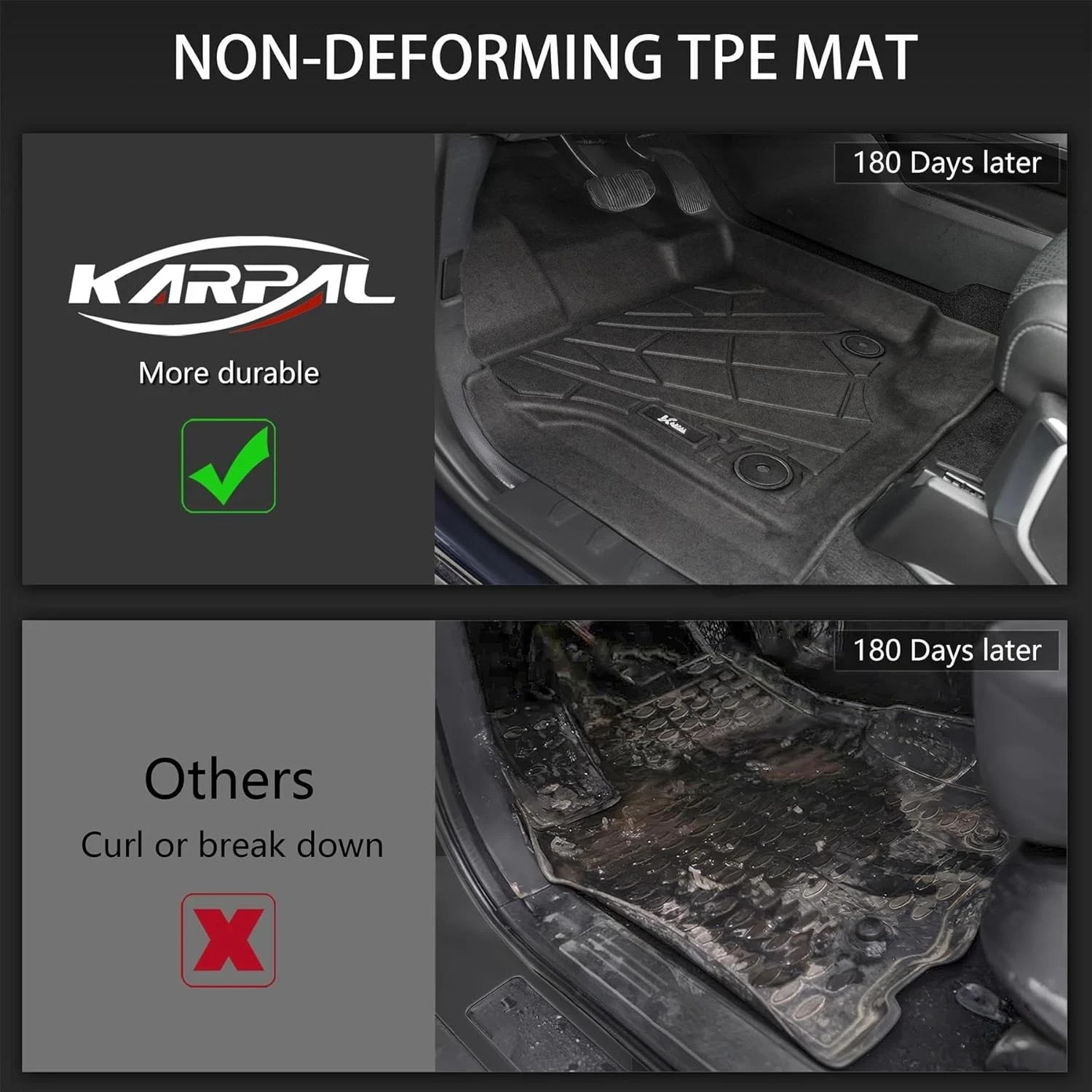 KARPAL Floor Mats Fit 2017-2025 Ford F250/F350/F450 SuperDuty CrewCab (2nd Row