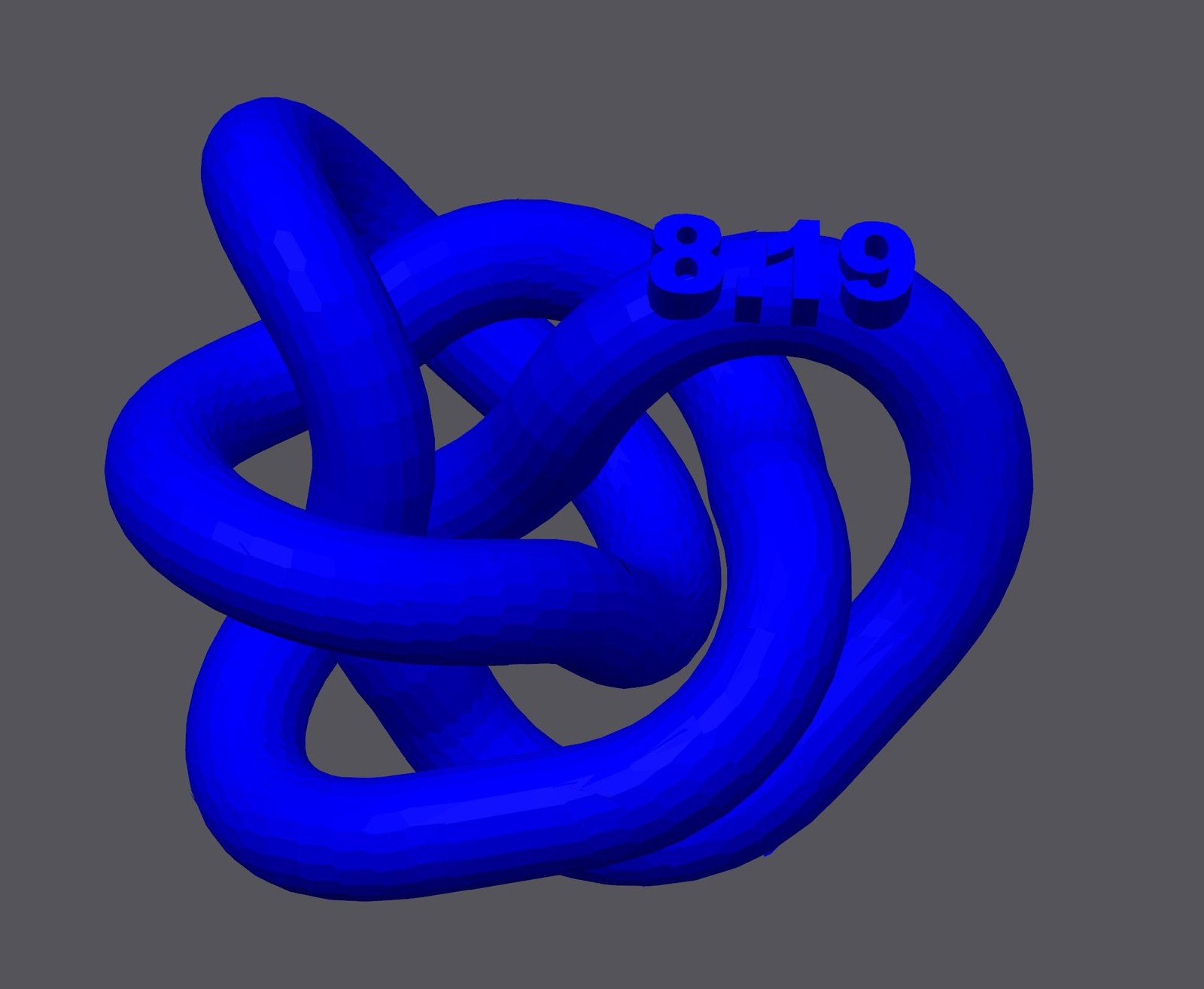 3D Printed 8-19 Knot Art Sculpture – Unique Gift for Home Decor, Modern Art,