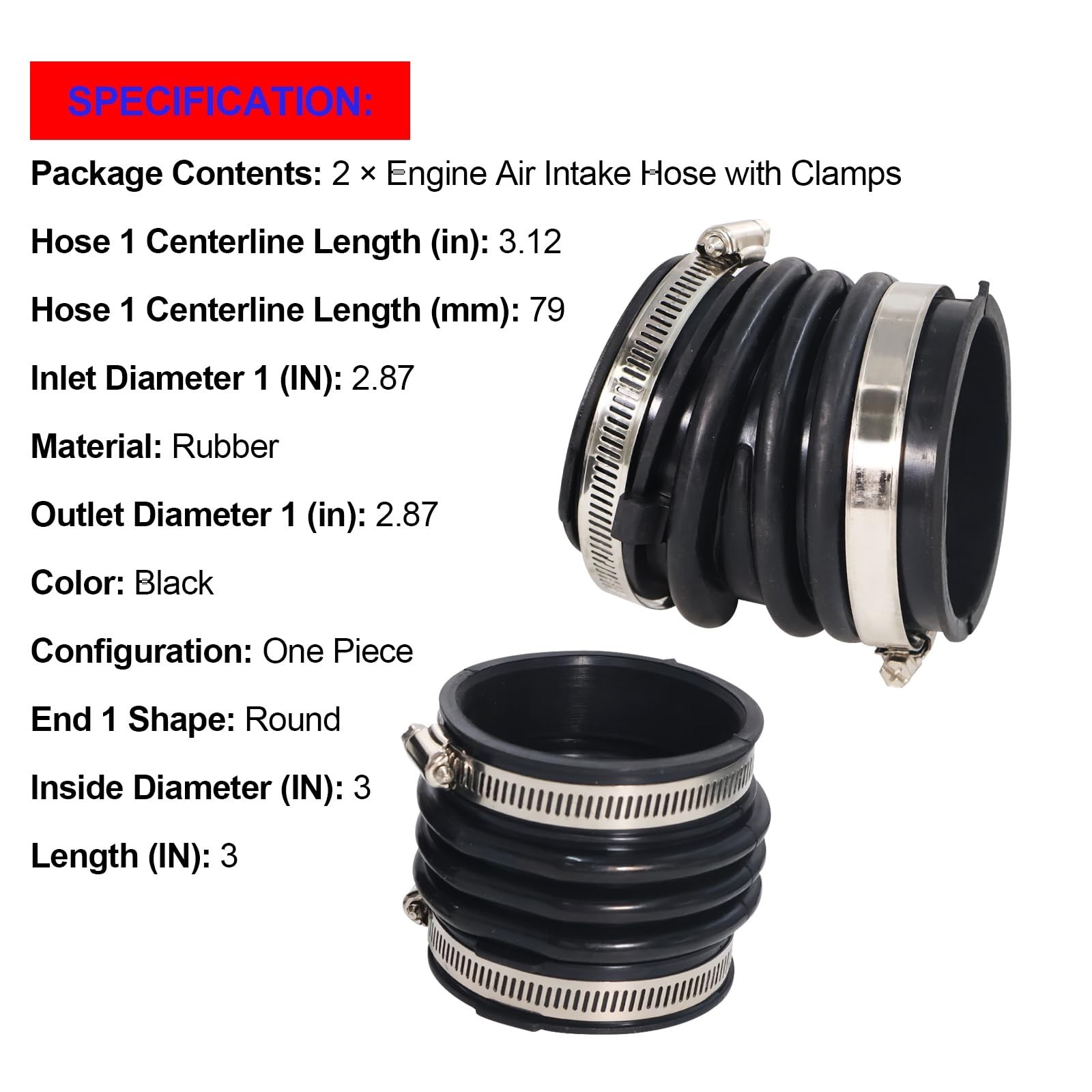 SMMS 2PCS 1788220161 Engine Air Intake Hoses for Lexus ES300 3.0L ES330 3.3L …