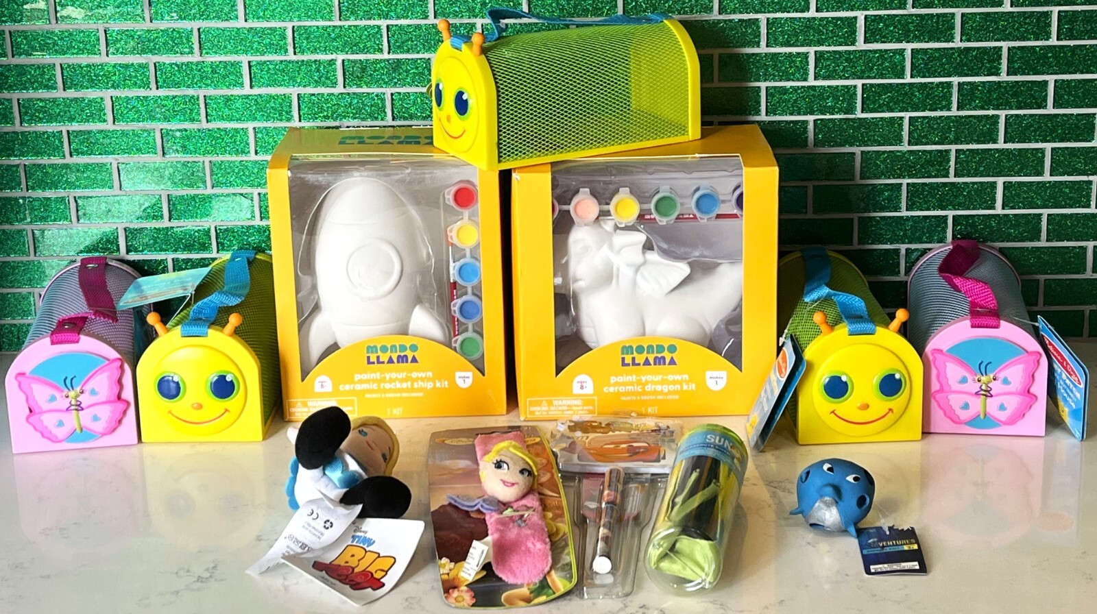 5 Mellisa & Doug Bug Houses + 2 Mondo Llama Paint-Your-Own Ceramic Kits + 5 Toys