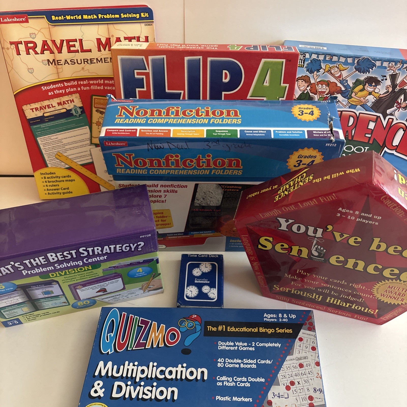 Learning Center Lakeshore Activity Set Lot Of 7 Games 6+ Homeschool Education