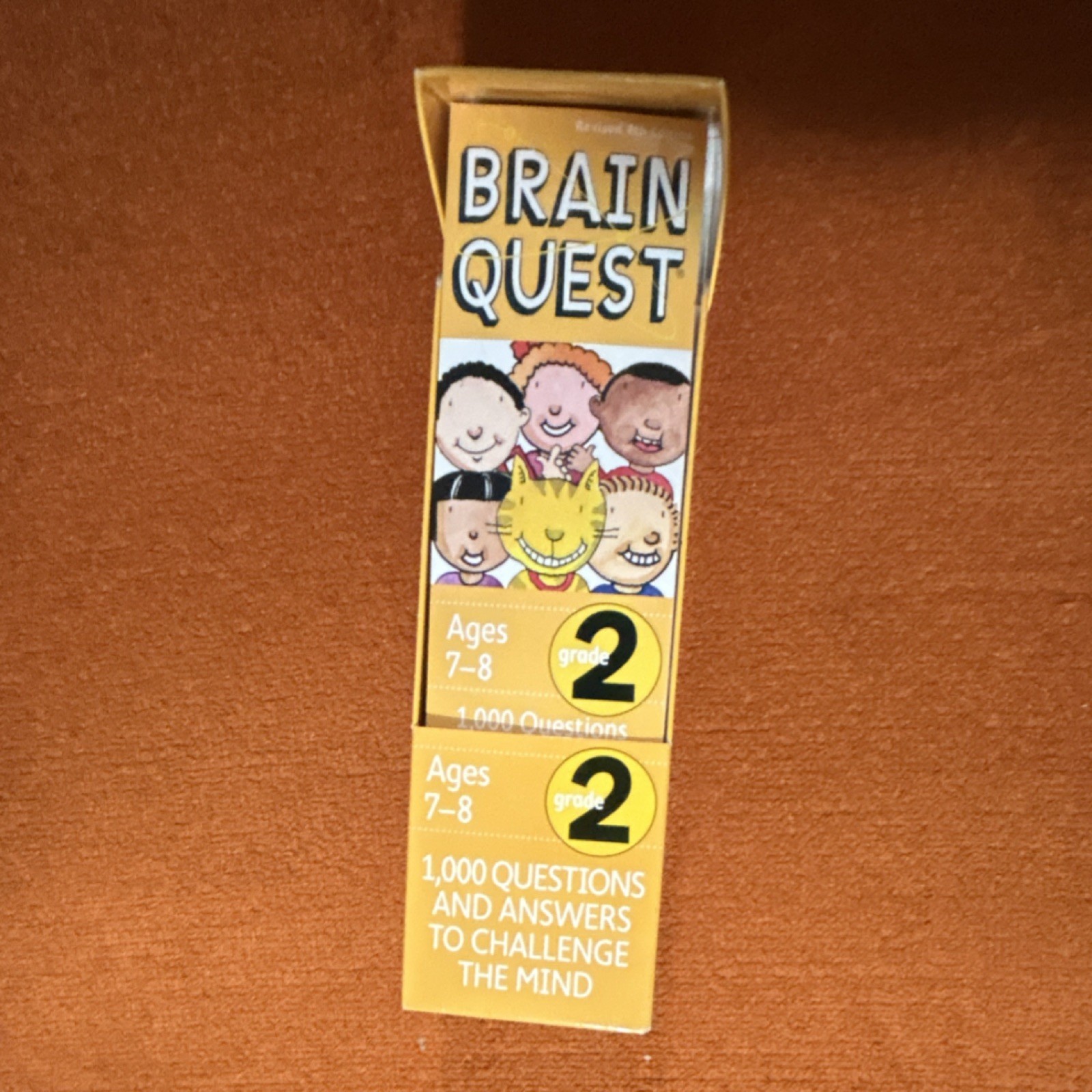 Workman Brain Quest Grade 2 Educational Cards Ages 7-8 Kids Yellow