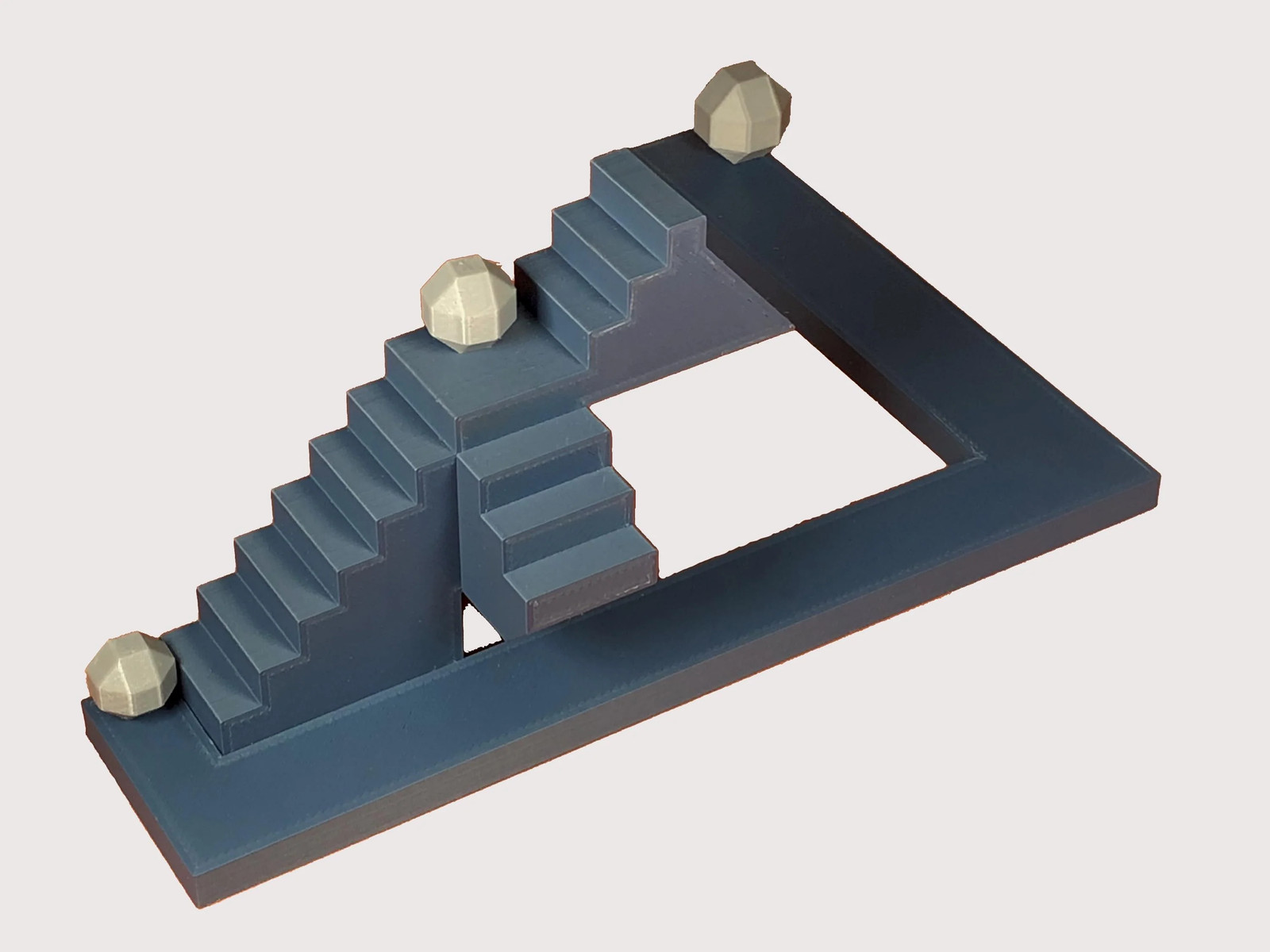 Impossible Staircase Optical Illusion Art Print | Unique Home Decor, 3D Effect