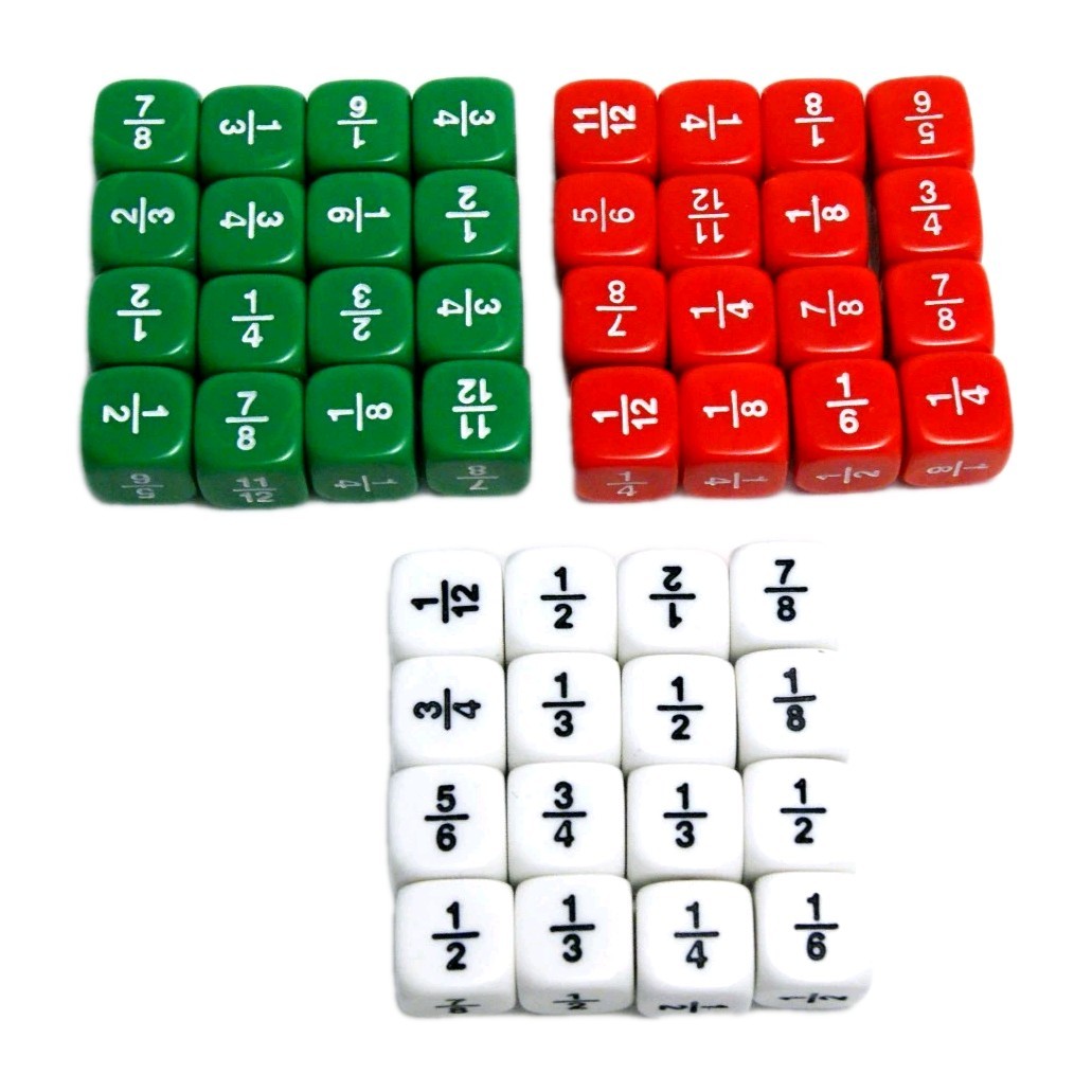 48 Fraction Dice 4th Grade Educational Small Group Game Activity Homeschool