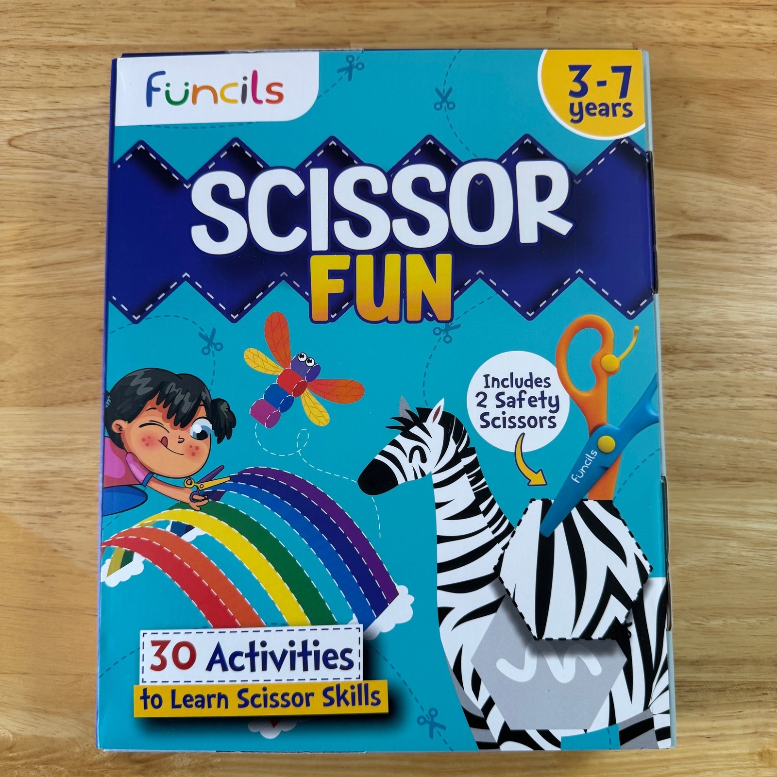 Funcils Scissor Fun Activity Kit 30 Skills Projects 2 Safety Scissors Ages 3-7