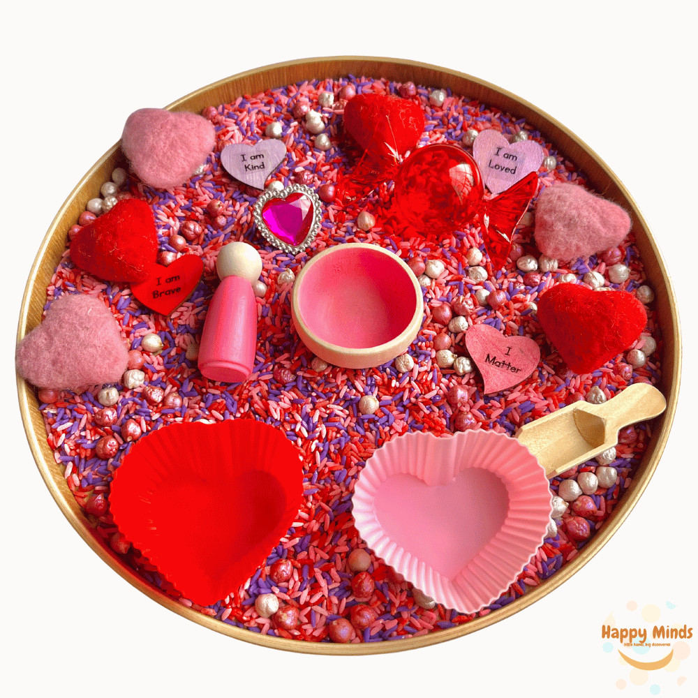 Valentine’s Sensory Bin (4 cups) | Valentine’s sensory activities