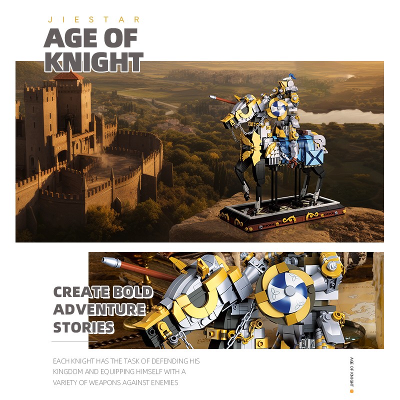 Medieval Knight Model Building Block Set