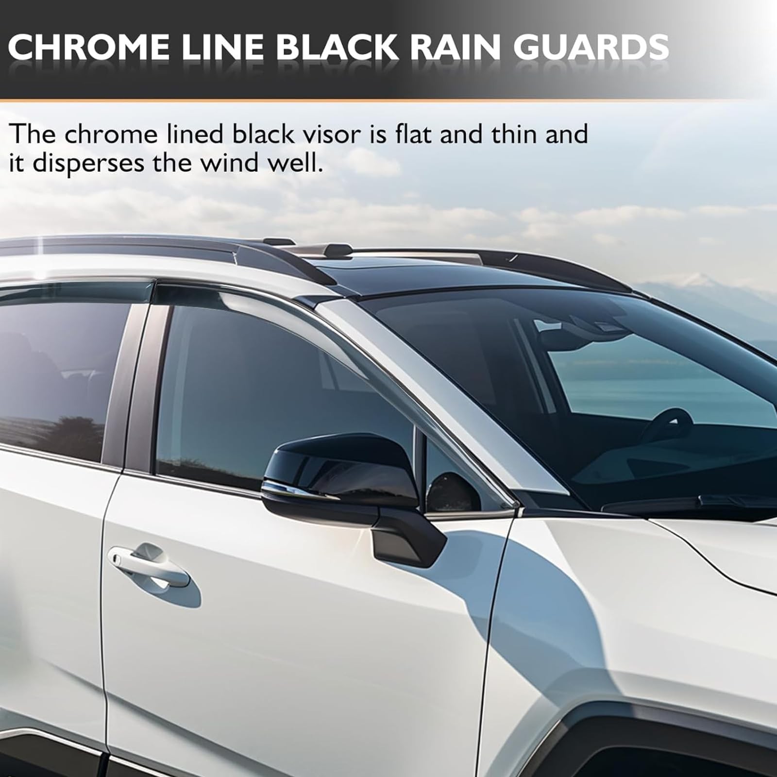 Side Window Visor 6 Piece Set for Toyota Highlander 2014 2015 2016 2017 2018 …