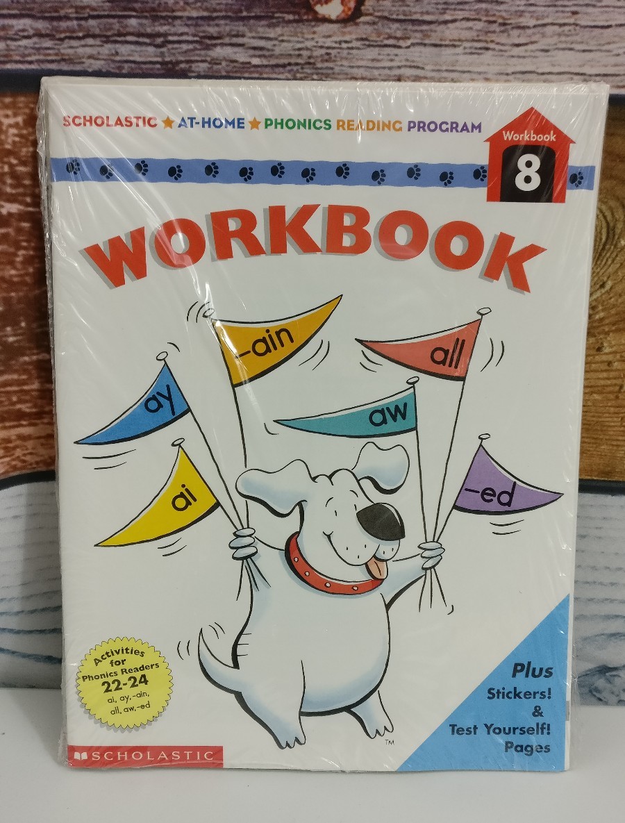 NEW! Scholastic Phonics Reading Program Workbook 8 Home School Activities