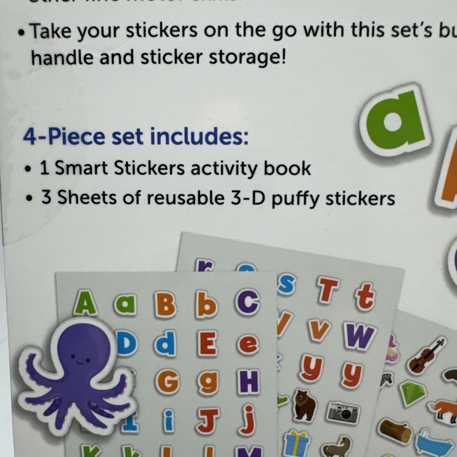 Skill Builders Smart Stickers Letters & Phonics, Reusable Alphabet Stickers 3+