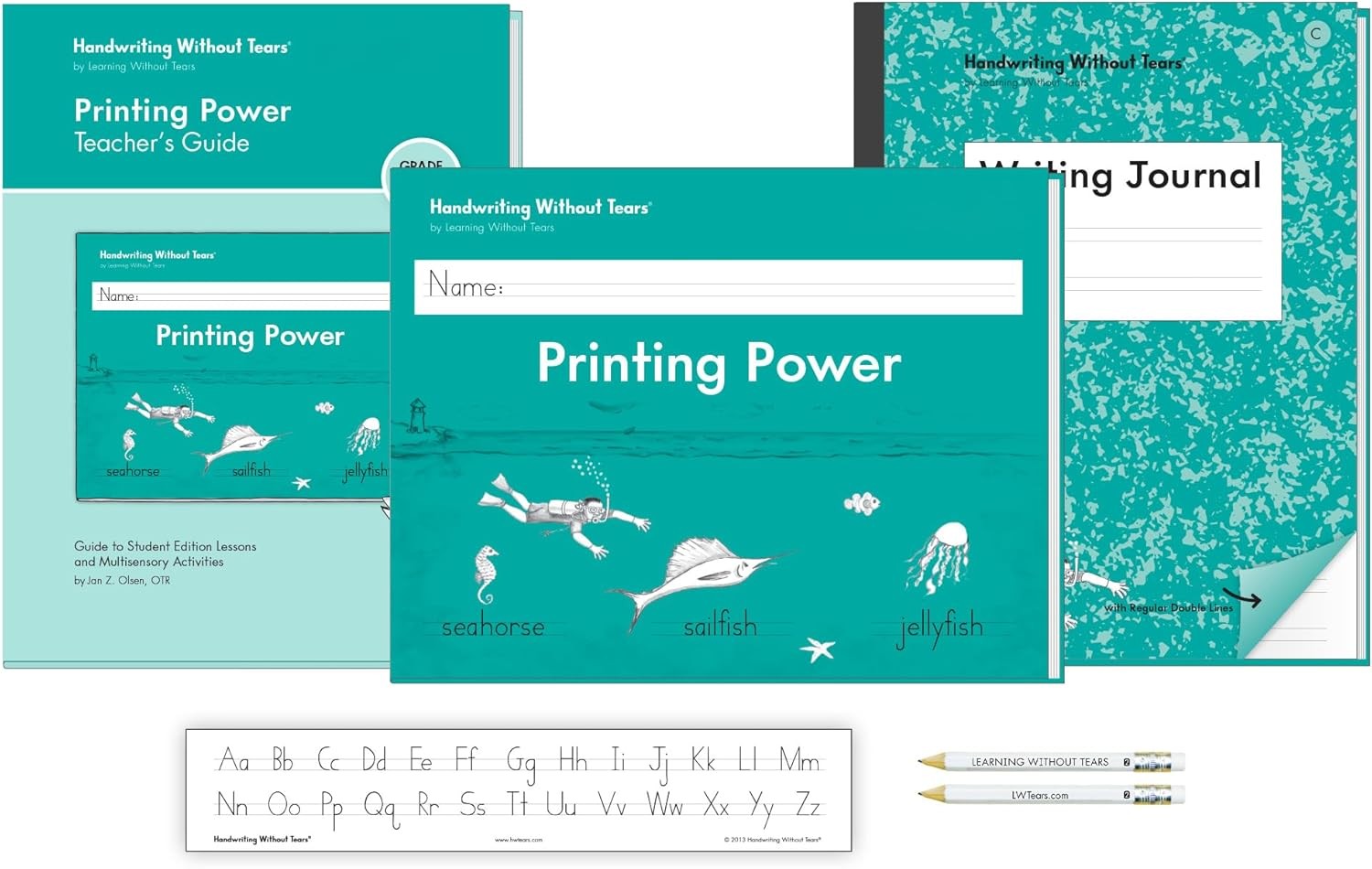 Handwriting Without Tears 2nd Grade Printing Bundle Workbook Teacher Guide Penci