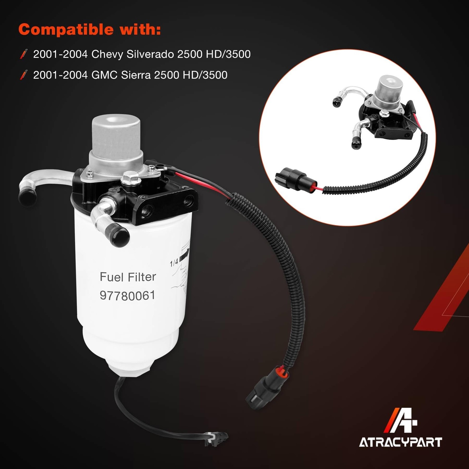 Fuel Filter Housing Head Compatible with 2001-2004 Chevy Silverado/GMC Sierra…