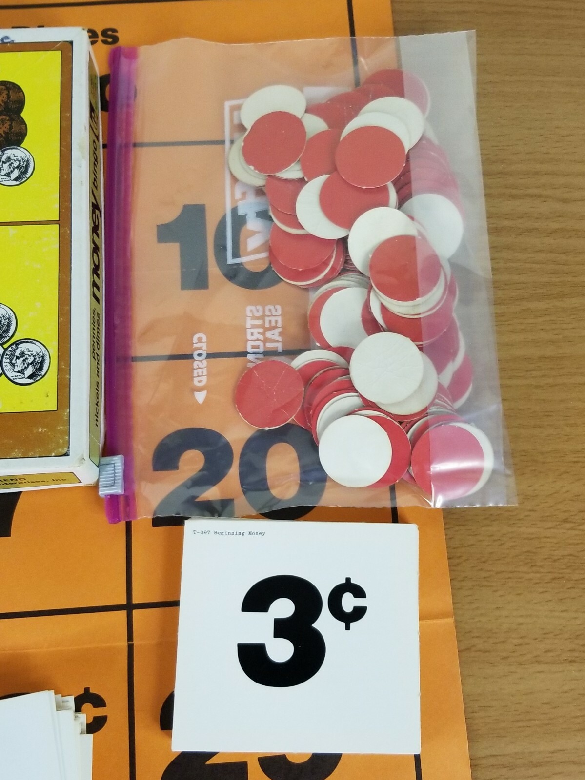 Vintage Money Bingo Game Preowned Complete 1977 Trend Home School educational