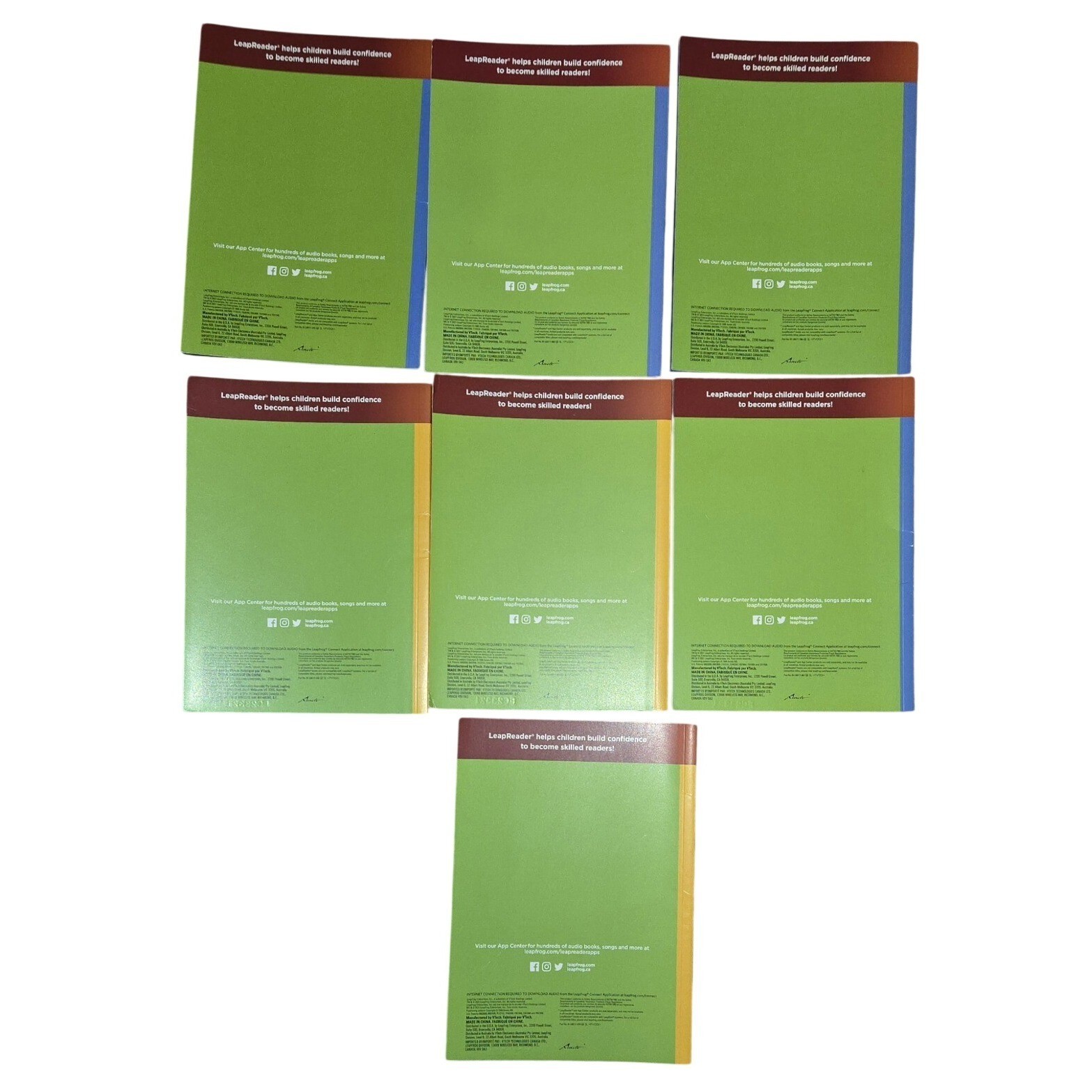 LeapFrog LeapReader Early Reading Books Lot of 7 Short & Long Vowels