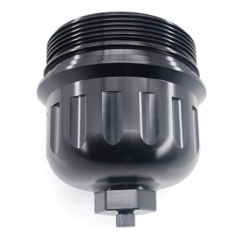 Fuel Filter Housing Cap Aluminum with Drain Plug Compatible with 2017-2020 GM