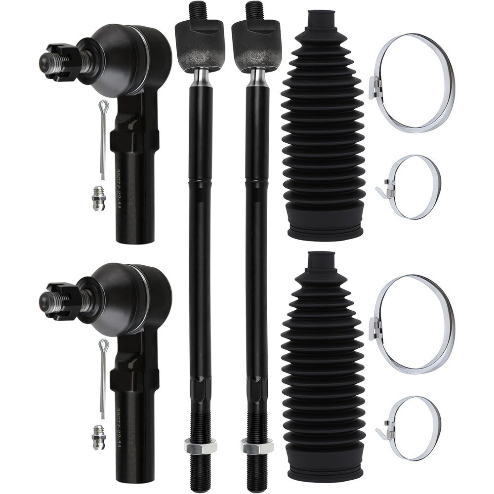 Front Inner Outer Tie Rod End with Boot Kit for Corolla Matrix 2009-2019