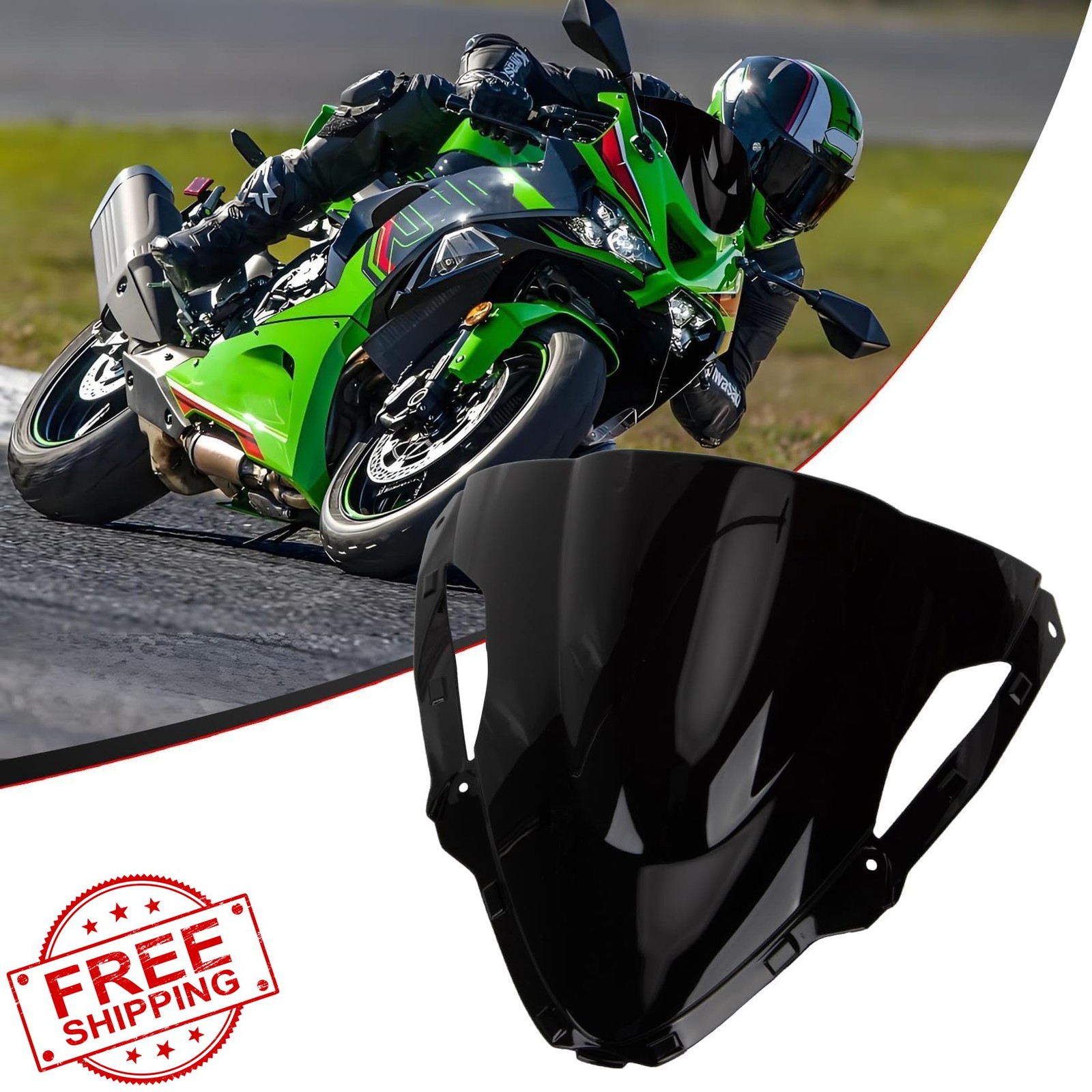 PSLER ZX6R 2024-2025 Windshield Black