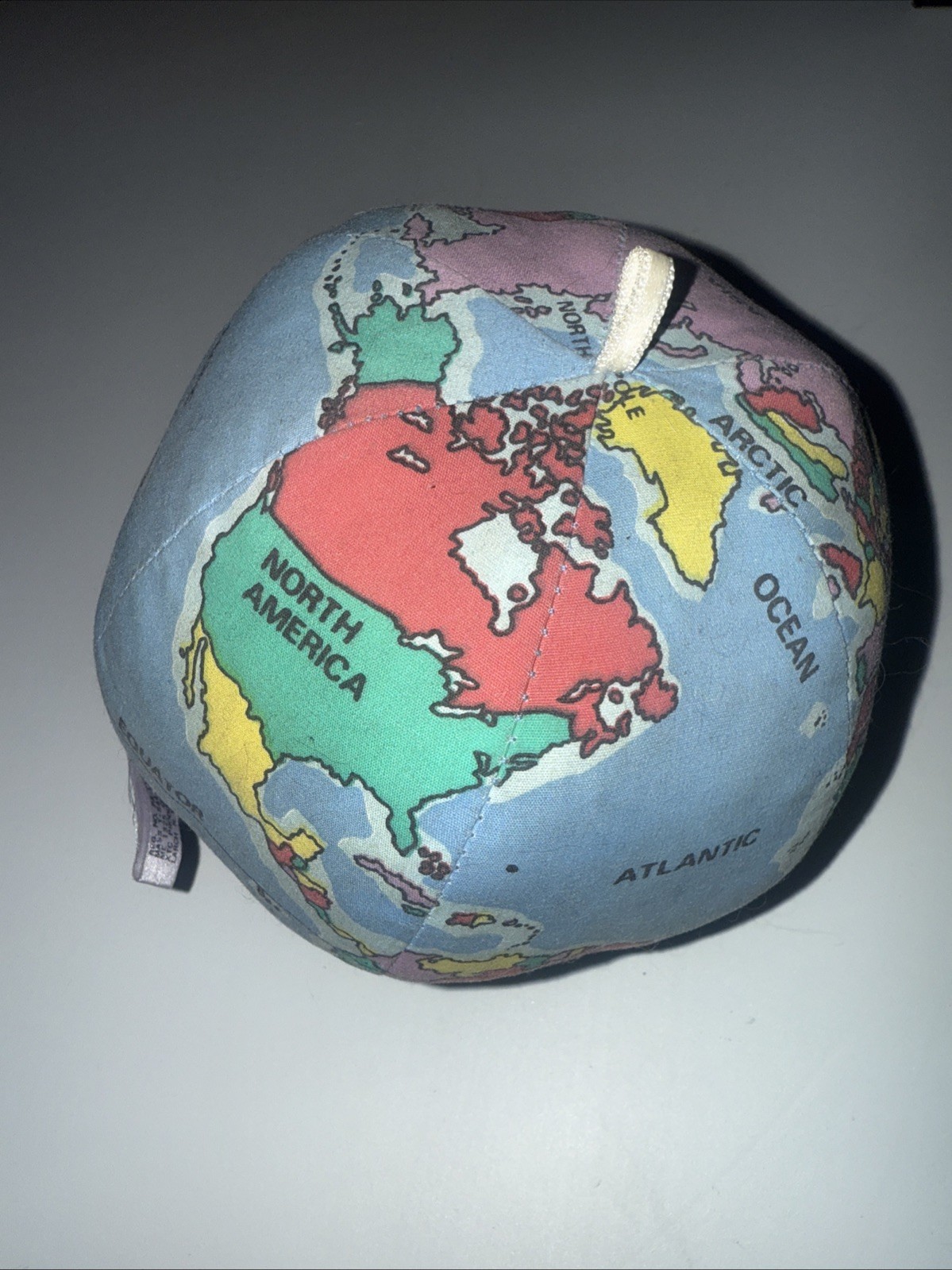 1983 Hugg-A-Planet Earth*Plush Globe w/ Soviet Union