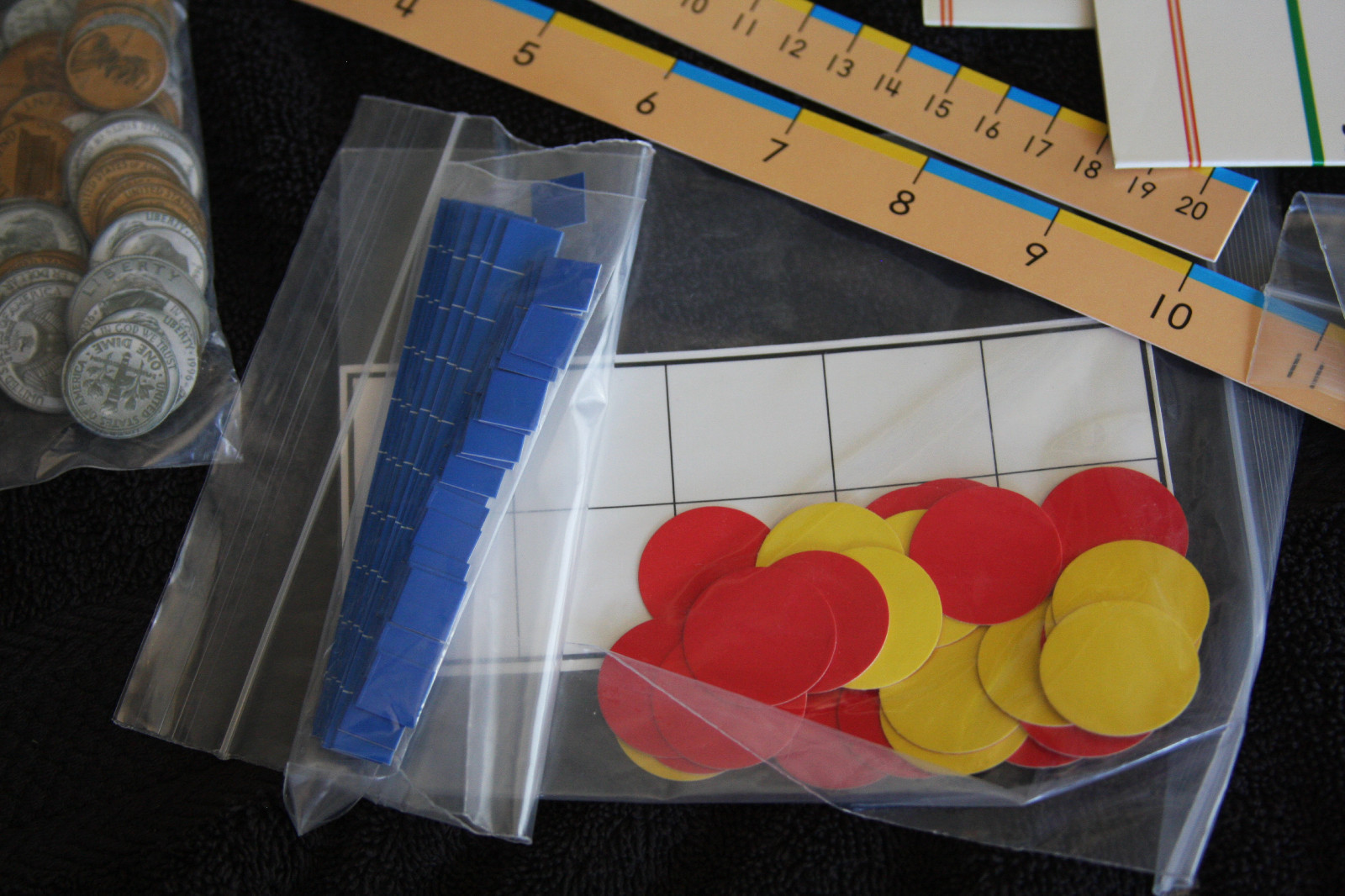 Harcourt Math Manipulatives Math Advantage – Colors, Shapes, Fractions, Time, $