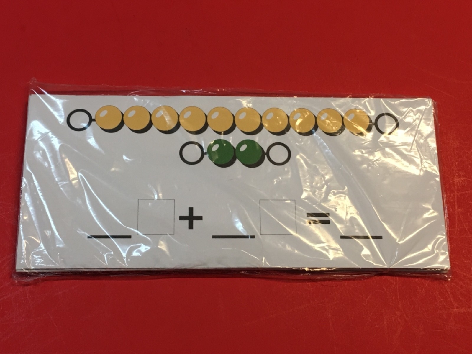 Learning Resource – Beads Addition Kit – Match & Write – 21 Pieces Laminated
