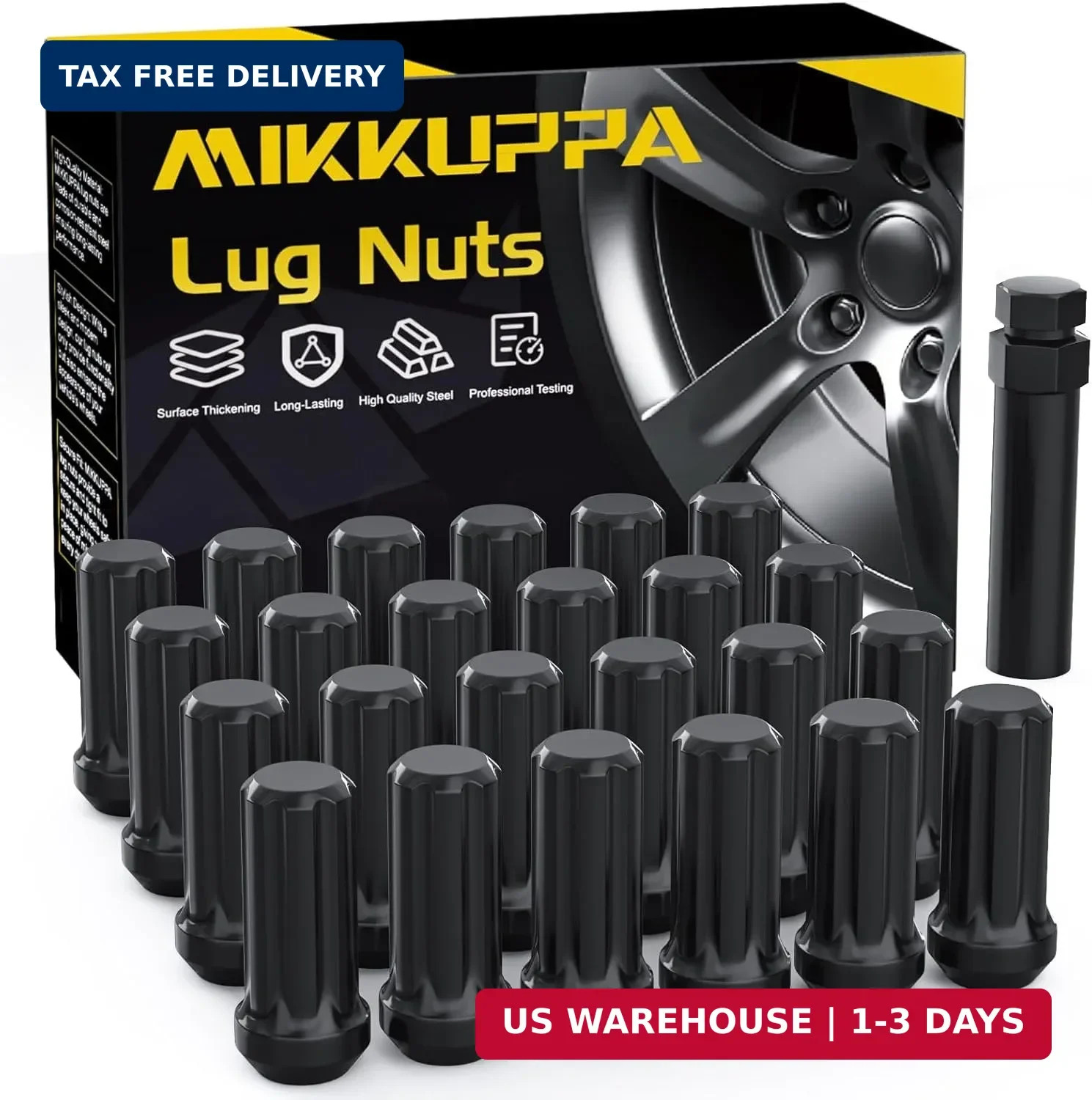 MIKKUPPA 24PCS M14x1.5 Lug Nuts – Replacement for Chevy Silverado 1500 Suburban