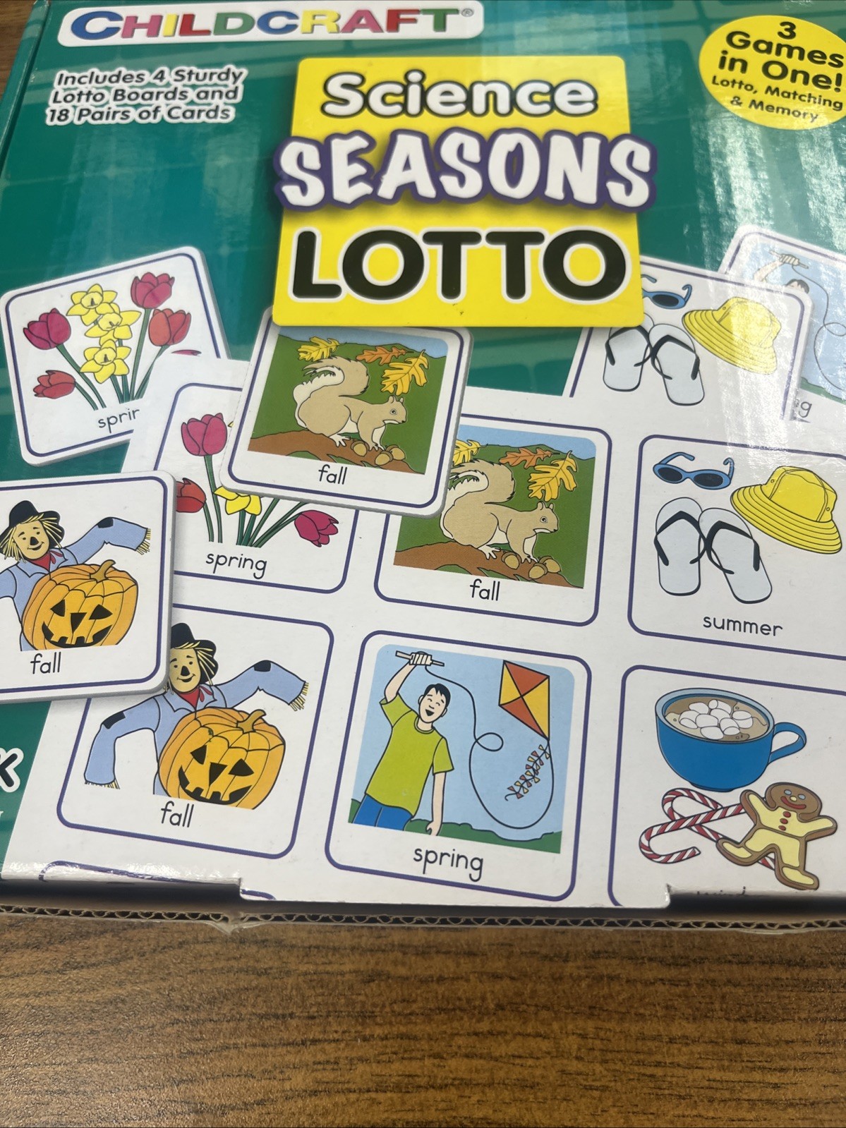 Childcraft Science Seasons Lotto 3 Games In One Pre-K-K Ages 3+