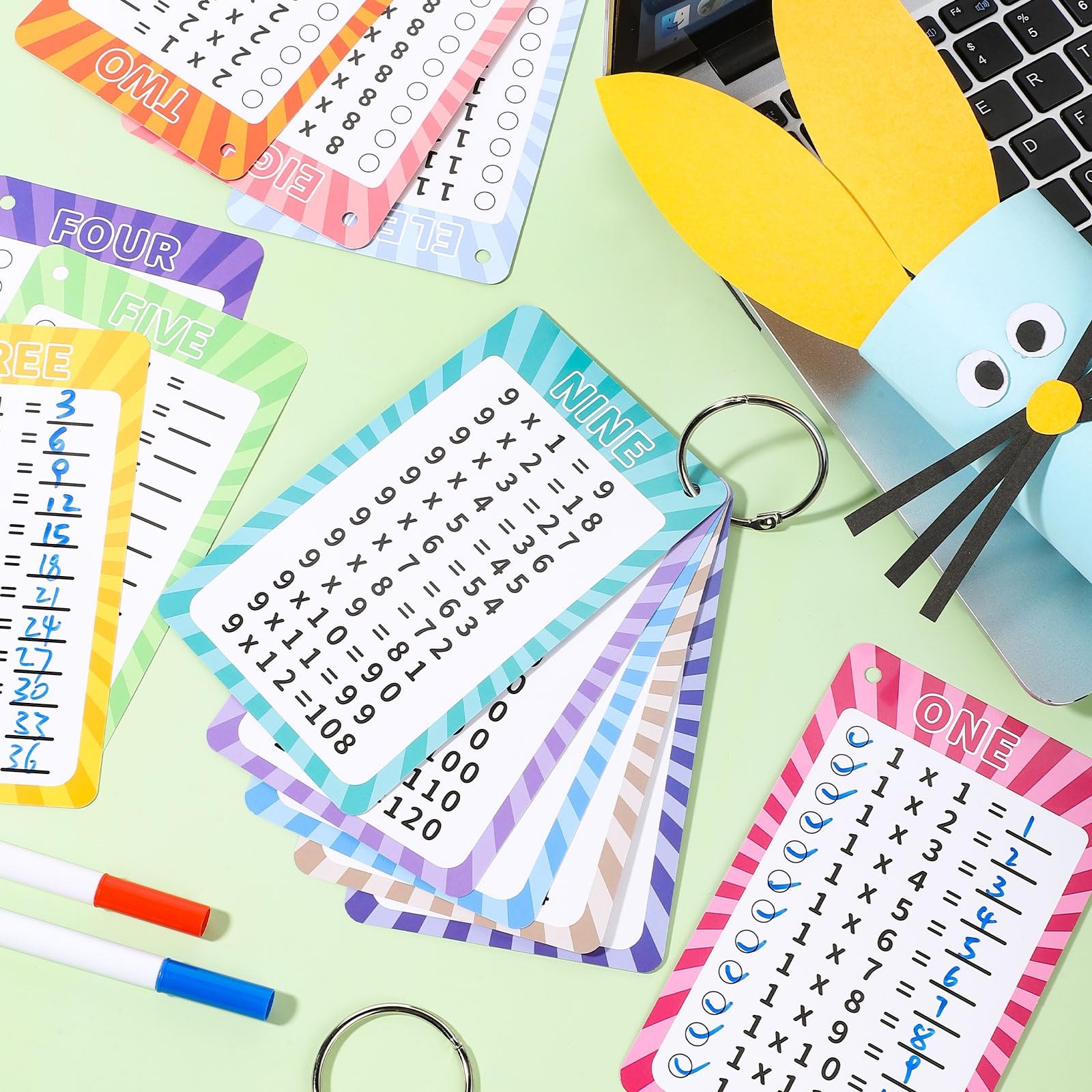 13 Pcs Multiplication Flashcards 012, Times Table Flash Cards Multiplication …