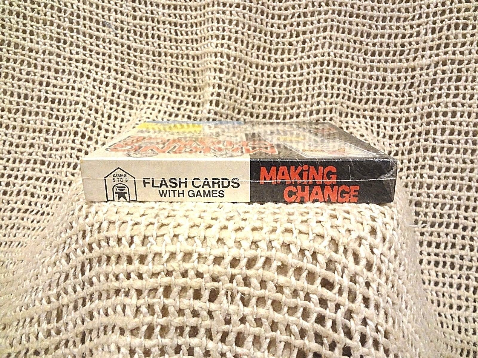 Vtg 1977 Binney & Smith MAKING CHANGE Flash Cards w/ Games ORIG. FACTORY SEALED