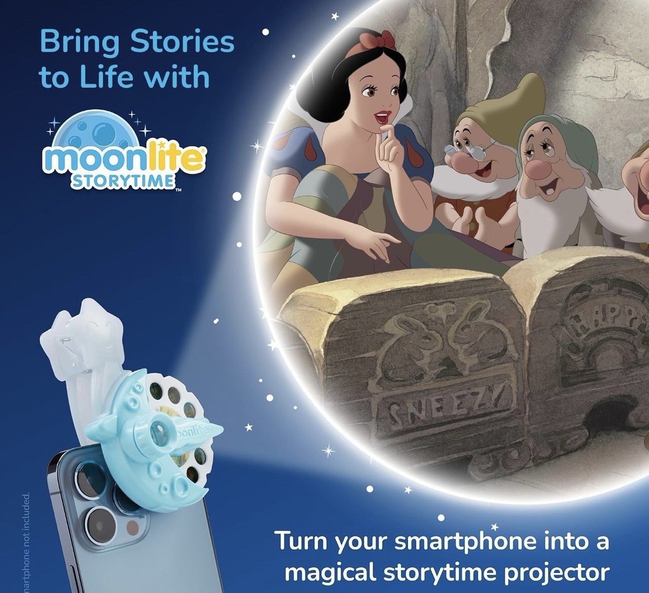Moonlite Story Reel Storytime Projector Set Disney Princess-MSRP $50 New
