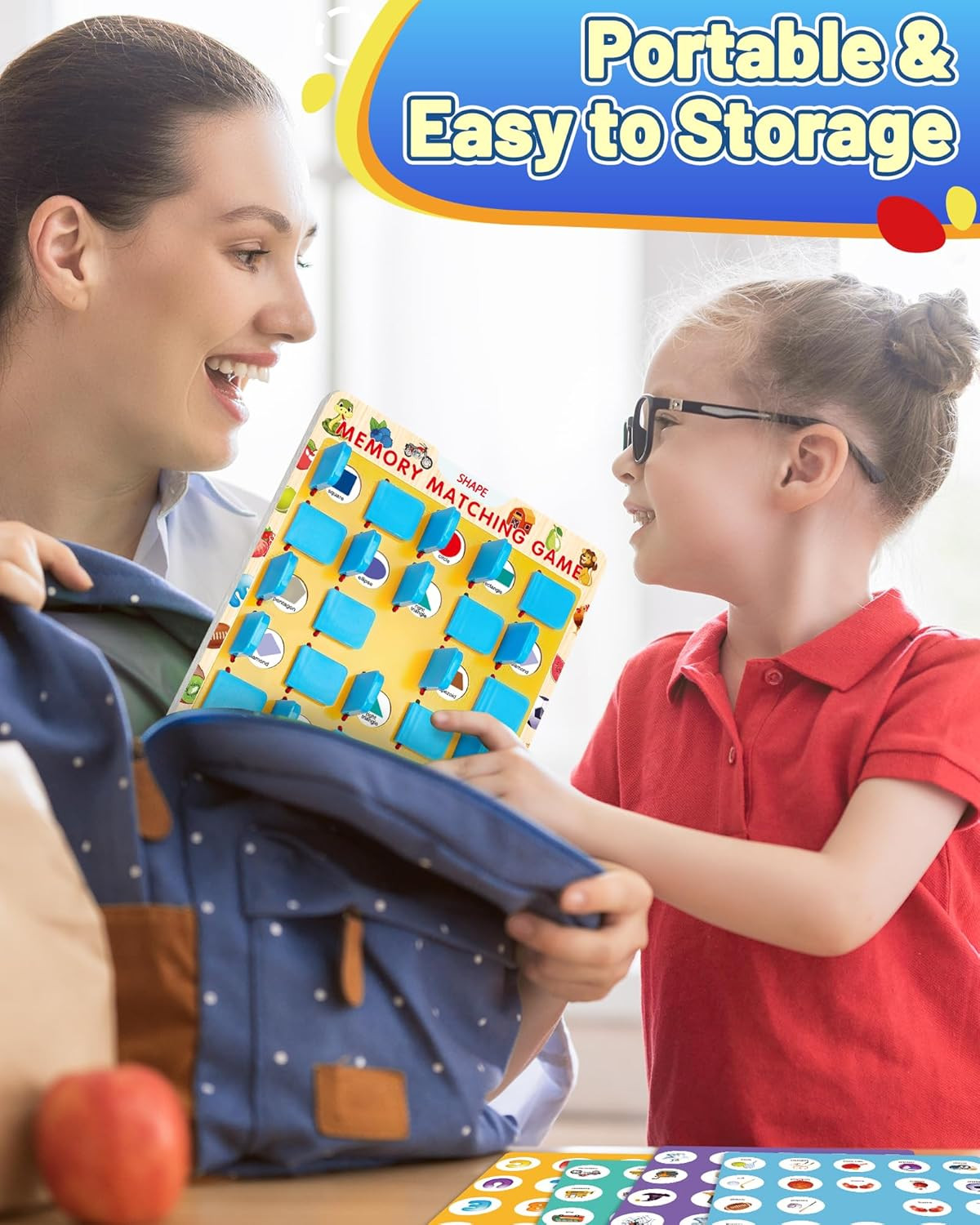 Matching Memory Game for Kids Ages 3-8 Travel Board Game Toy Gift Boys Girls