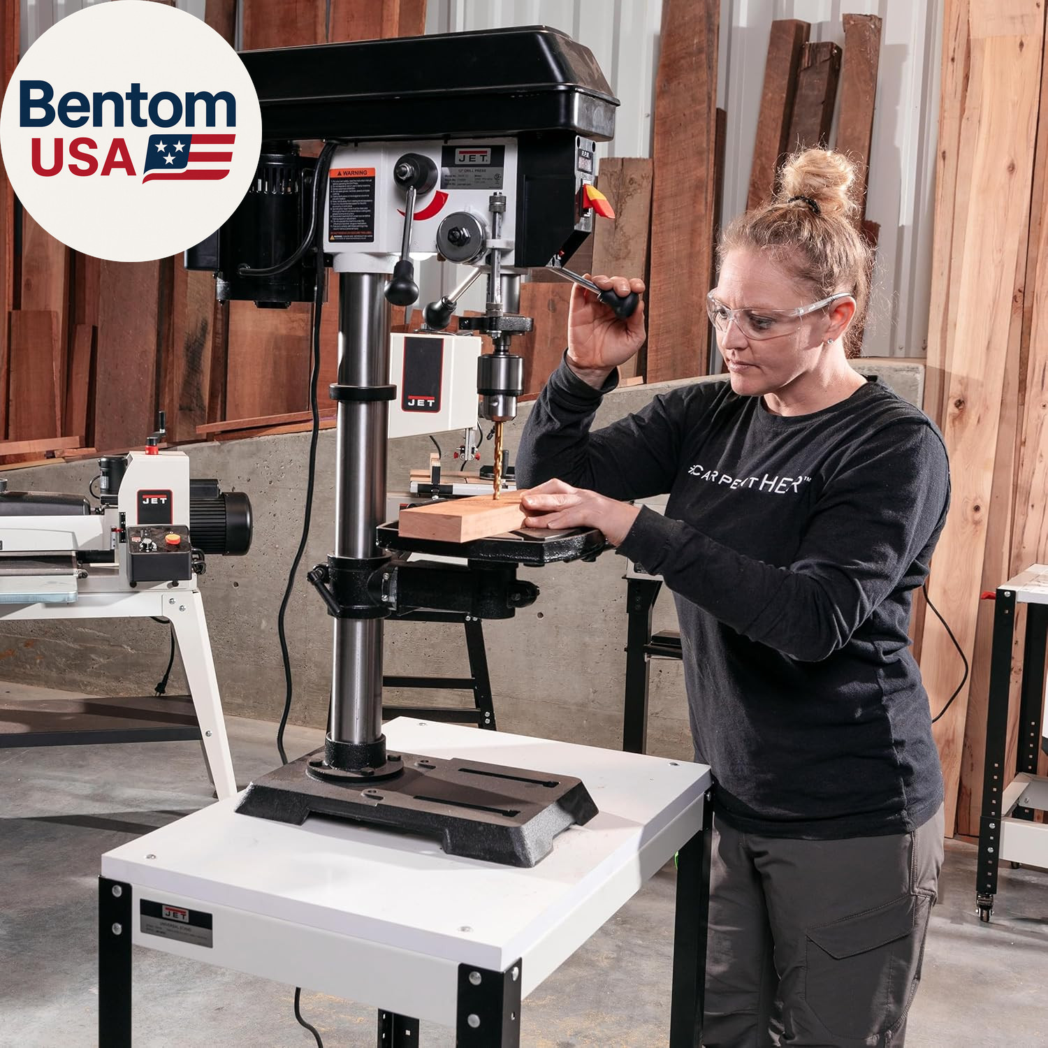 12-Inch Benchtop Drill Press, Variable Speed, 1/2 HP, 115V 1Ph (Model JWDP-12)