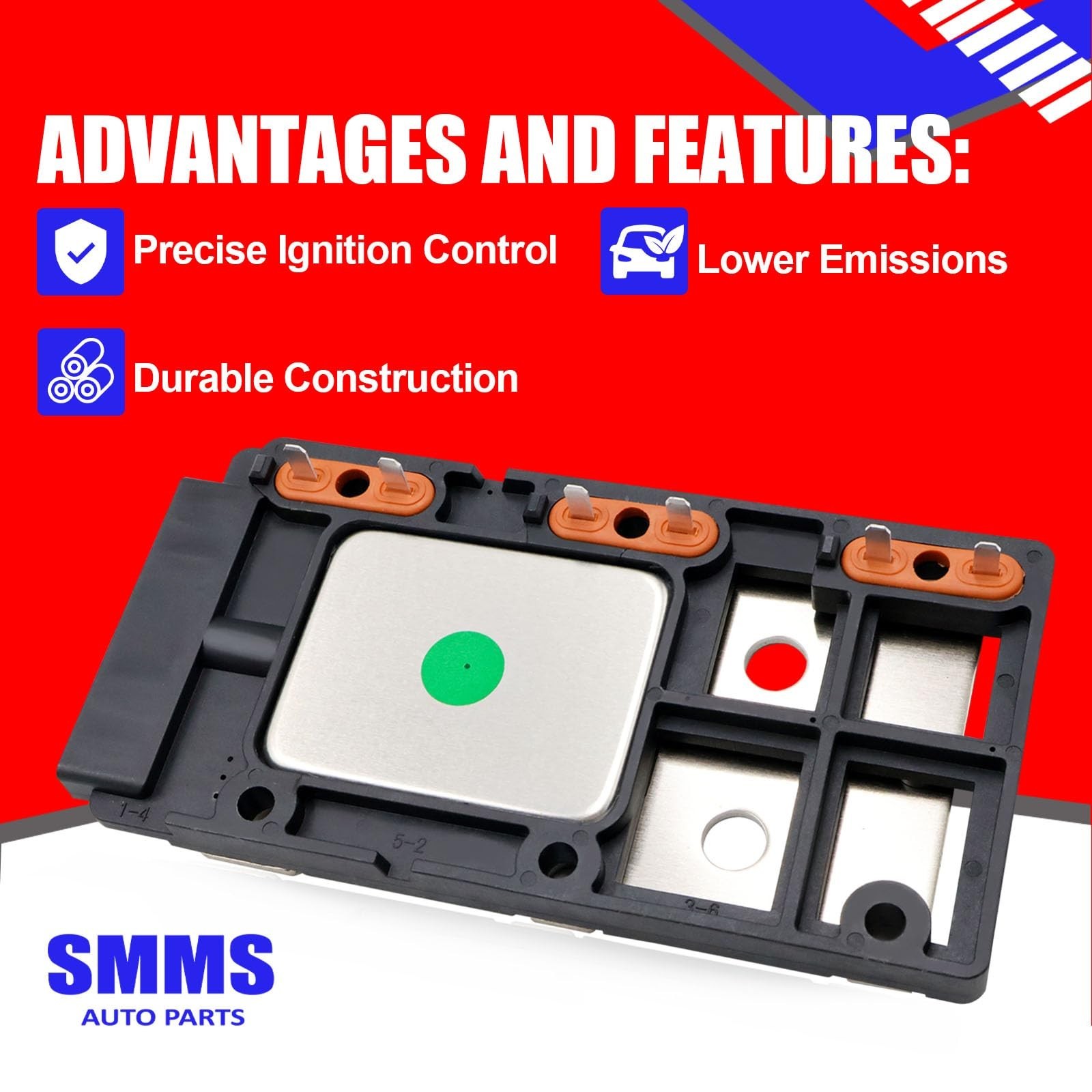 SMMS Engine Ignition Control Module ＆ Ignition Coils (3PCS) for Buick for